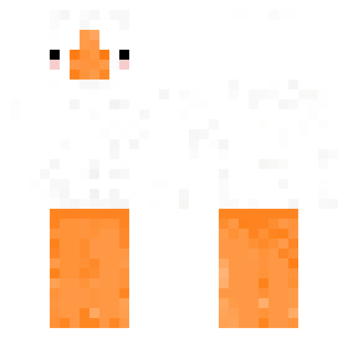 Samitas Minecraft skin, front and back view