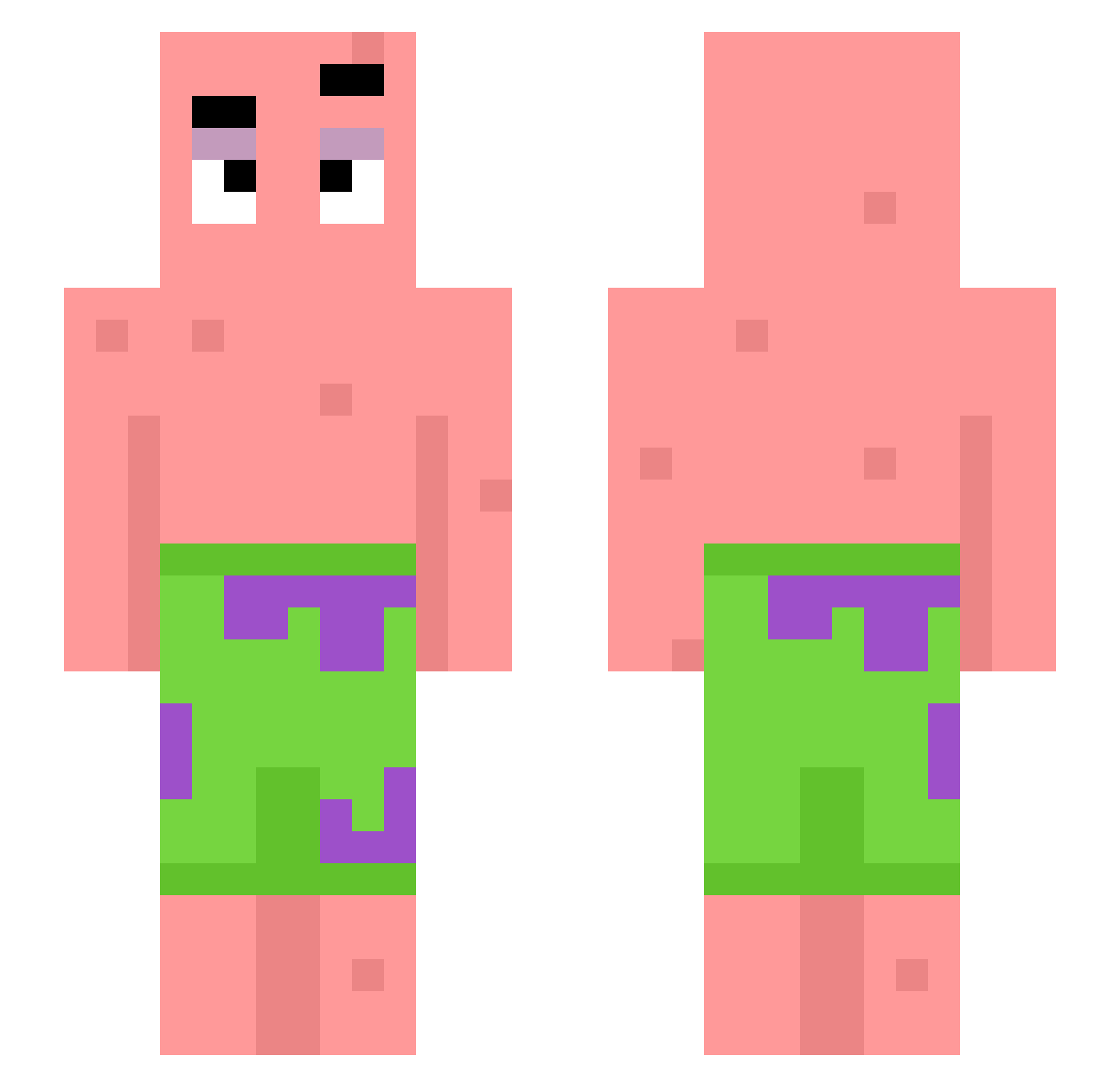 gaboza99 Minecraft skin, front and back view