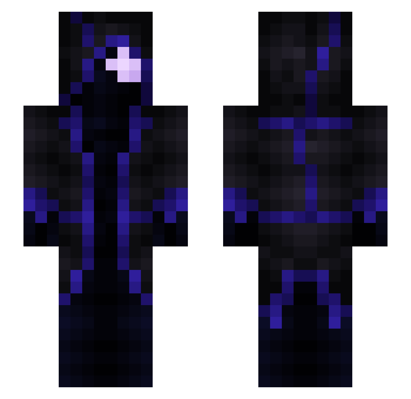 PrairieKey Minecraft skin, front and back view