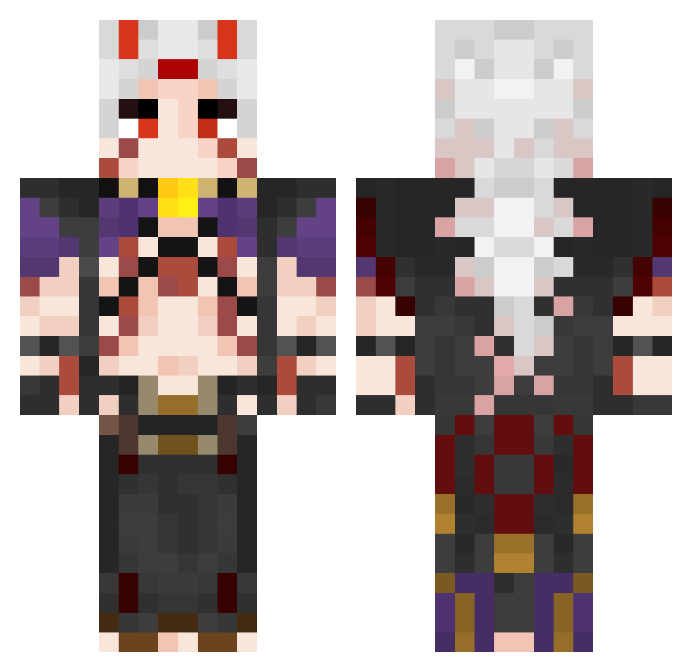 PolskiJankes Minecraft skin, front and back view