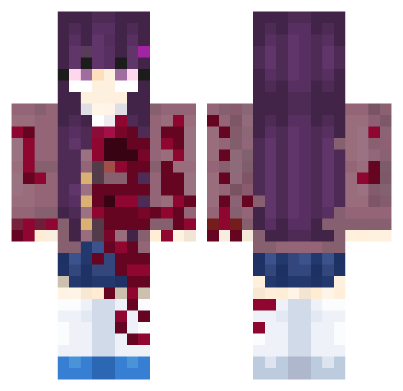 spazmoid4901 Minecraft skin, front and back view