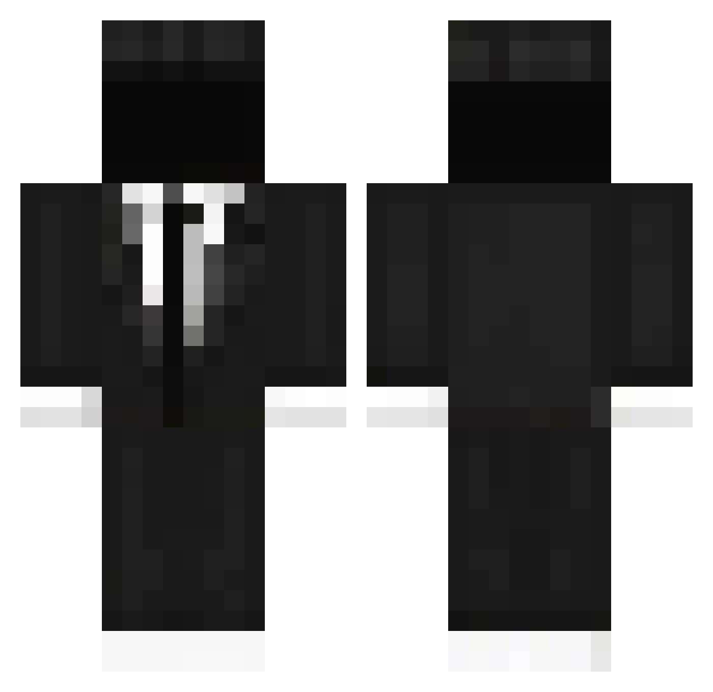 Vaporiform Minecraft skin, front and back view