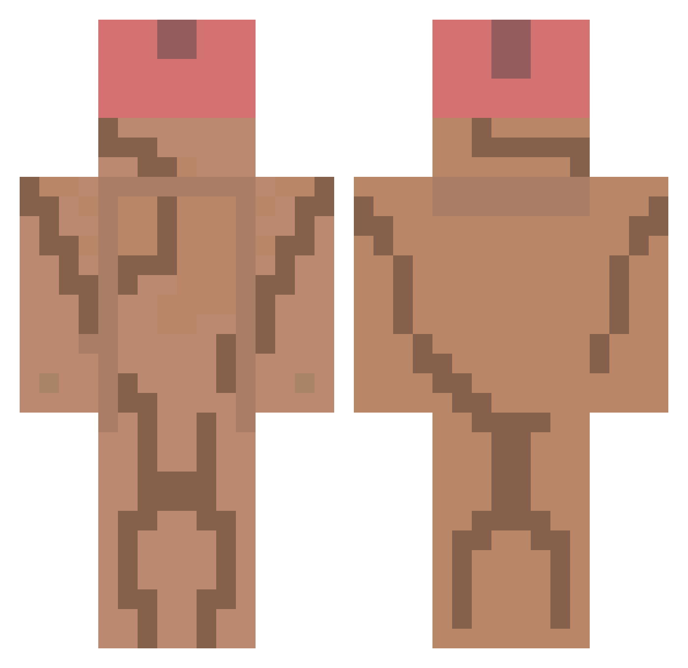 xDeadlyMonsterZ Minecraft skin, front and back view
