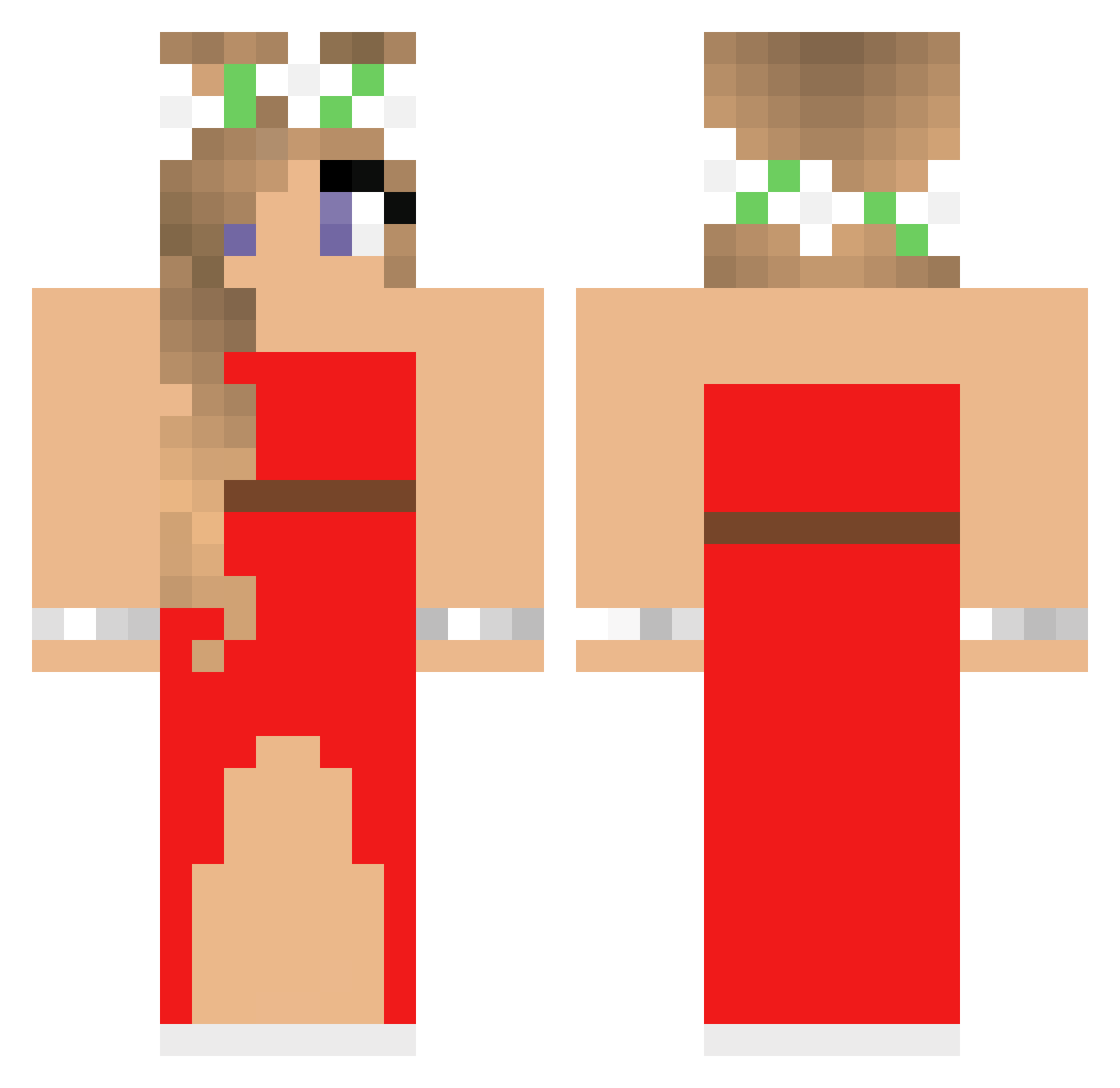 Windmancer Minecraft skin, front and back view