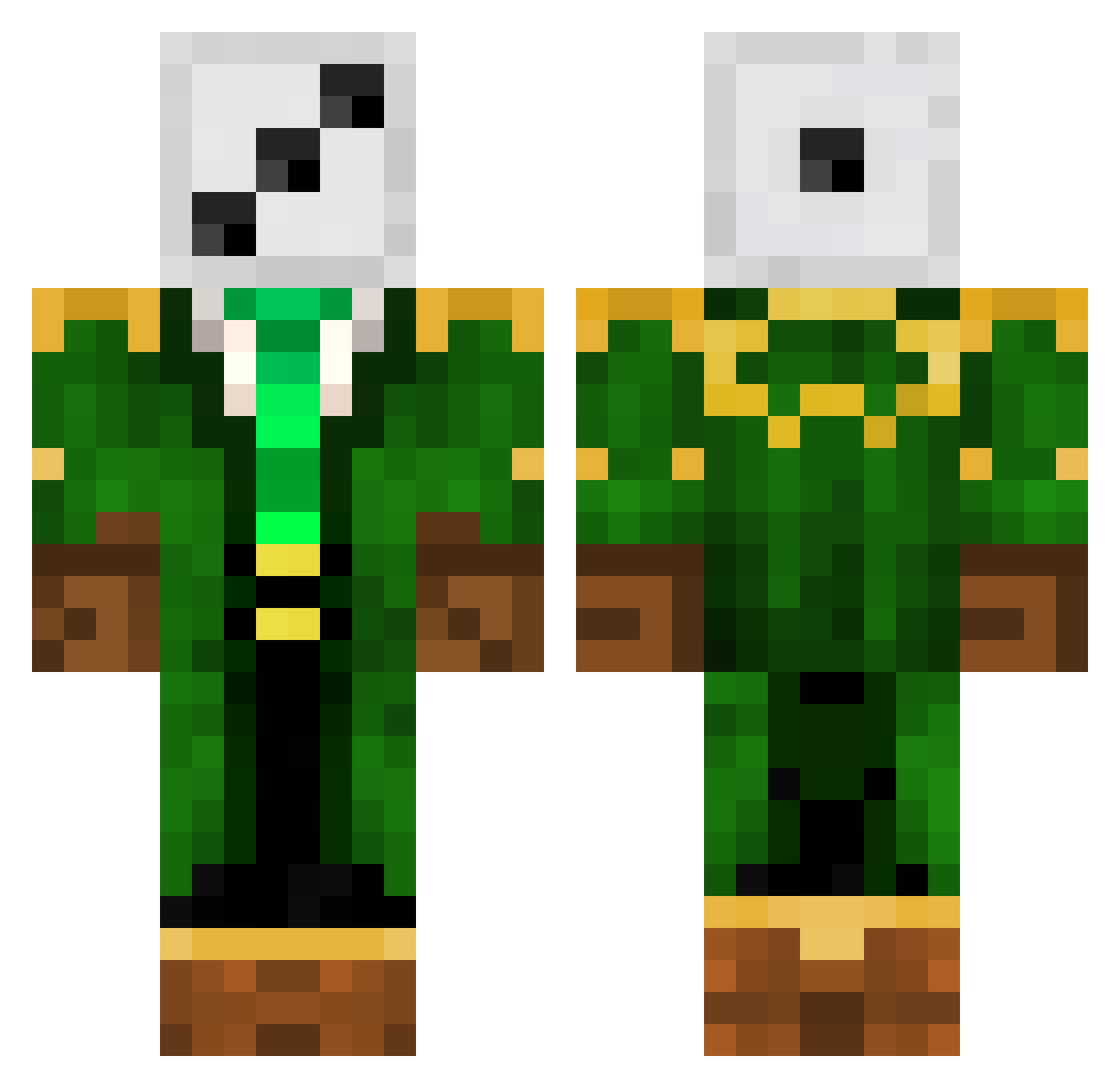 Fortuune Minecraft skin, front and back view