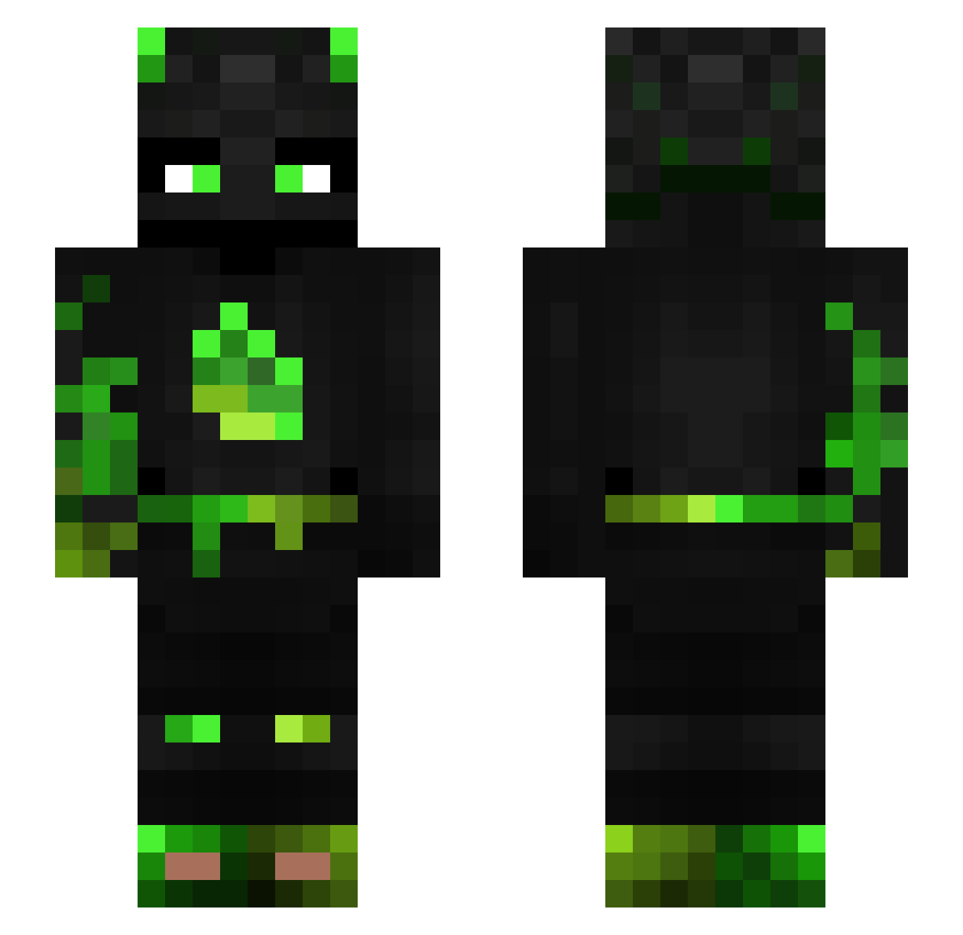 Legen7cheesecake Minecraft skin, front and back view