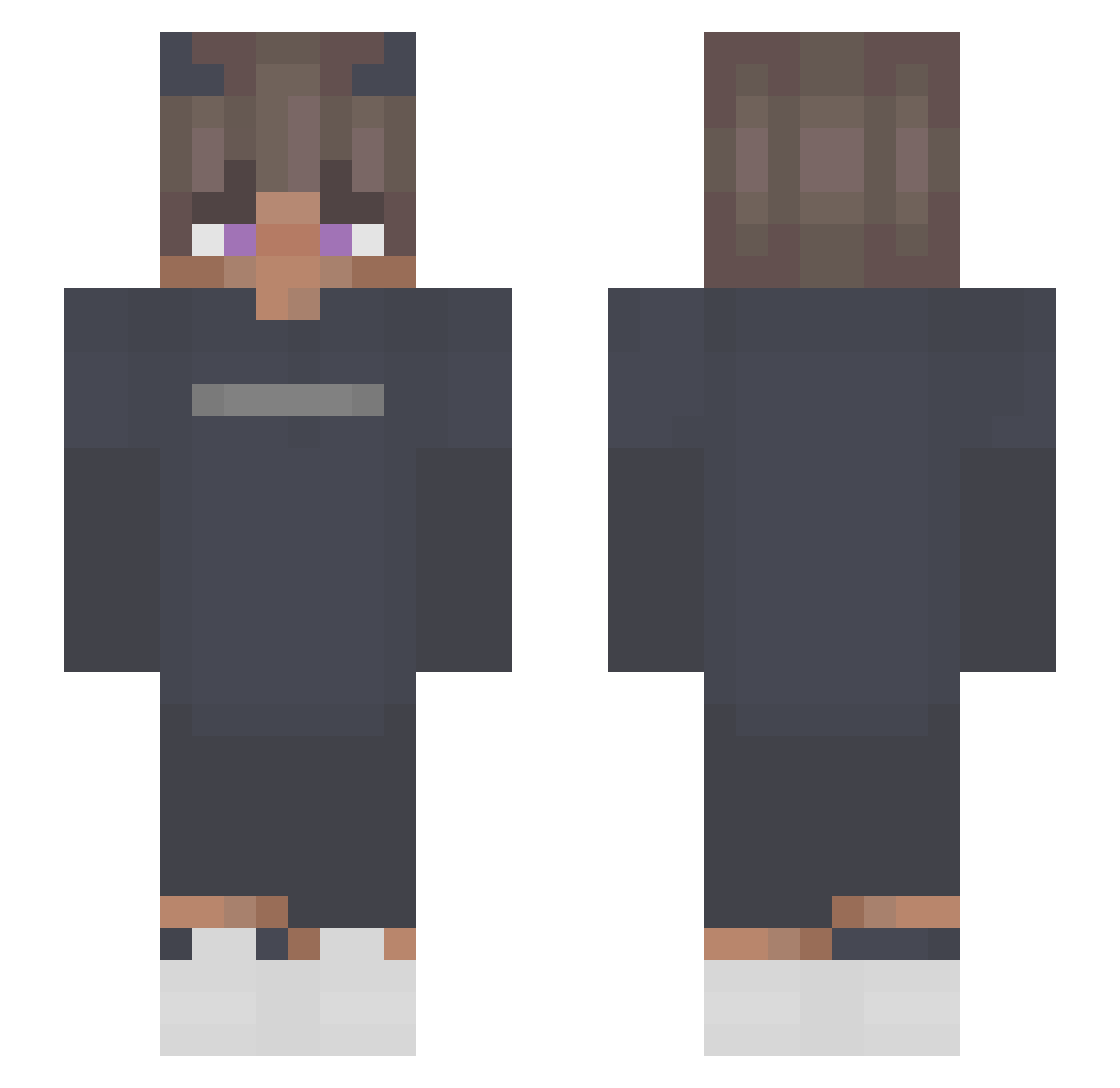 spoonsful Minecraft skin, front and back view