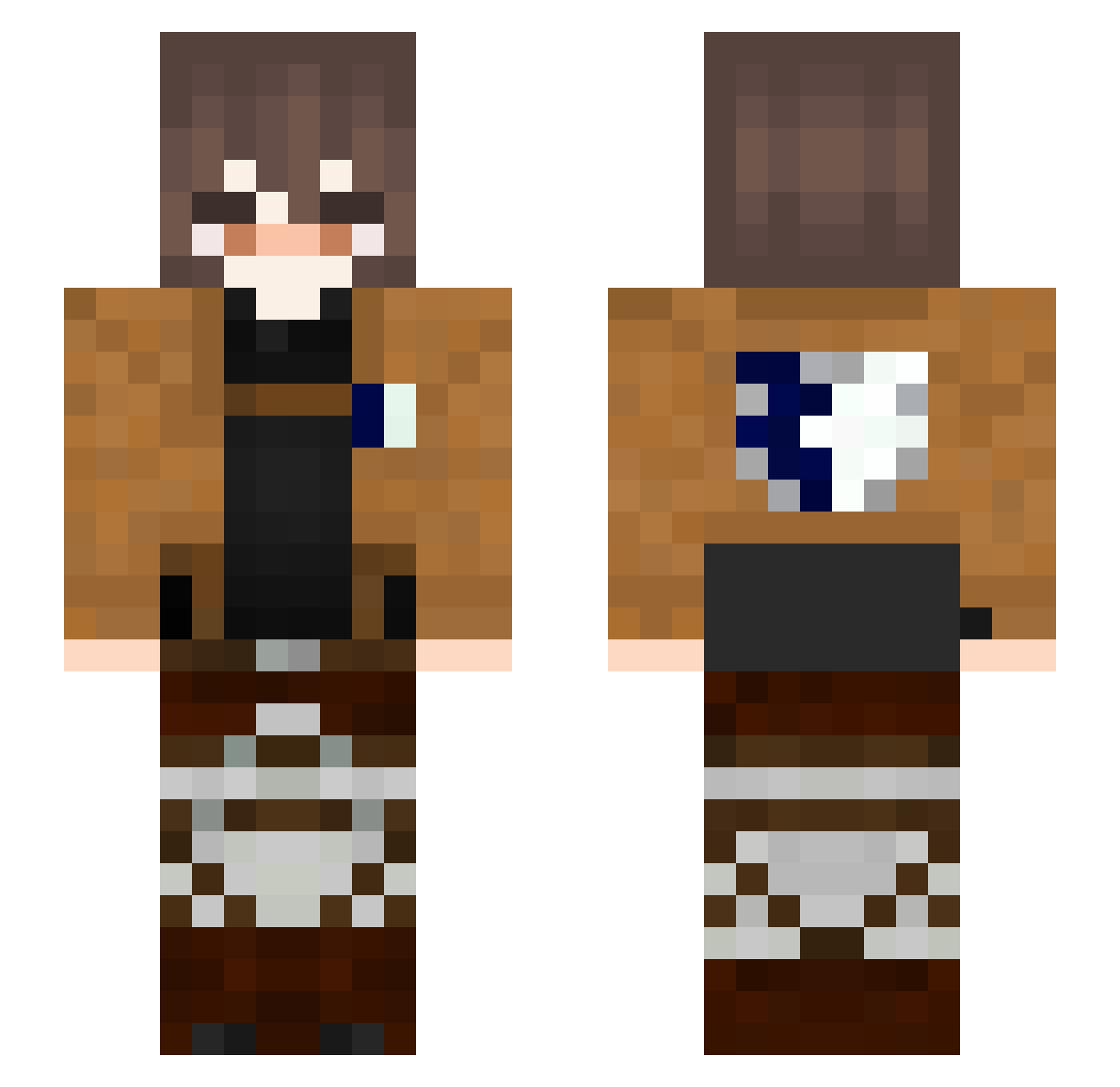 Pastel_Player Minecraft skin, front and back view