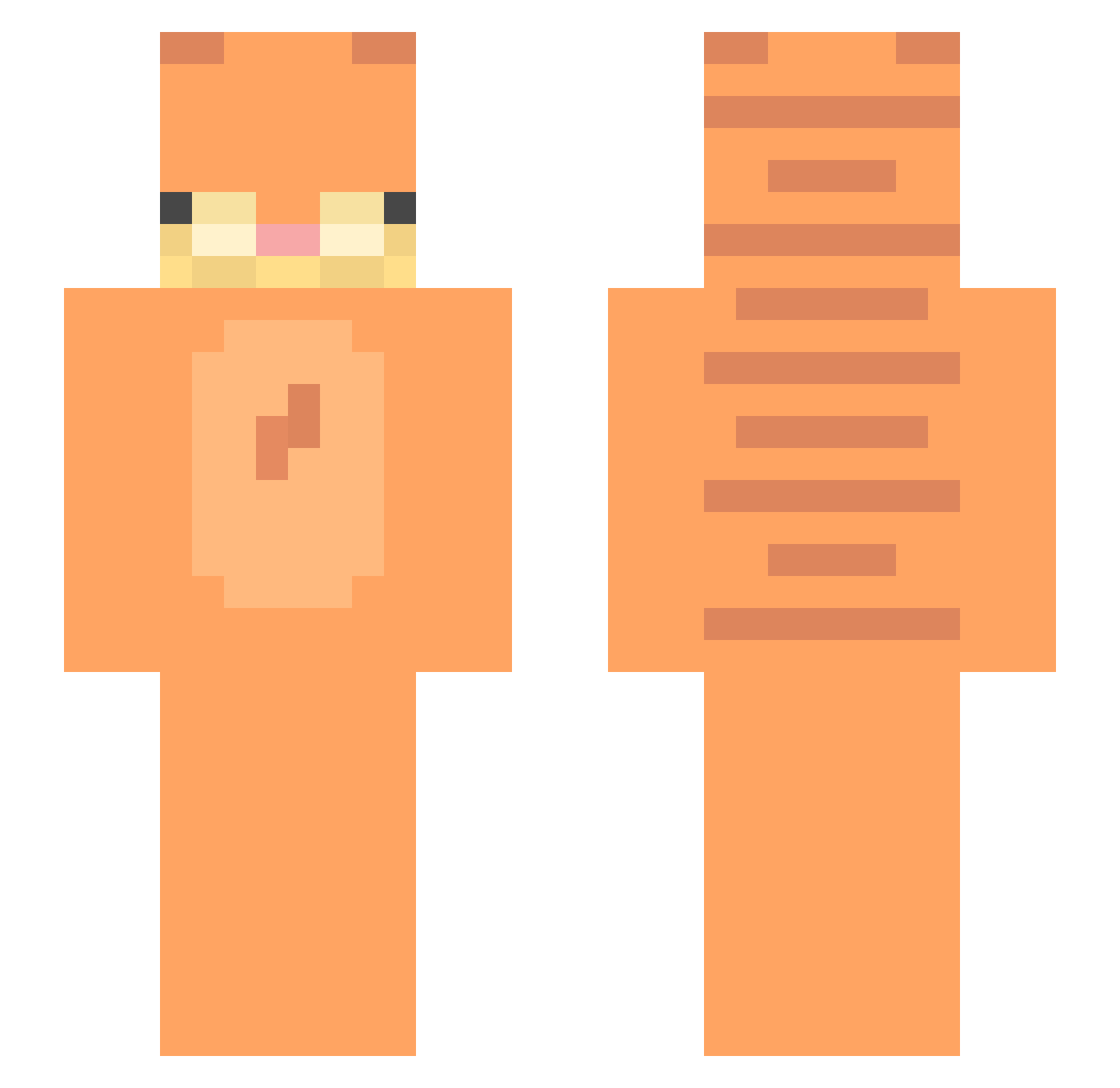 AnniebelleXD Minecraft skin, front and back view