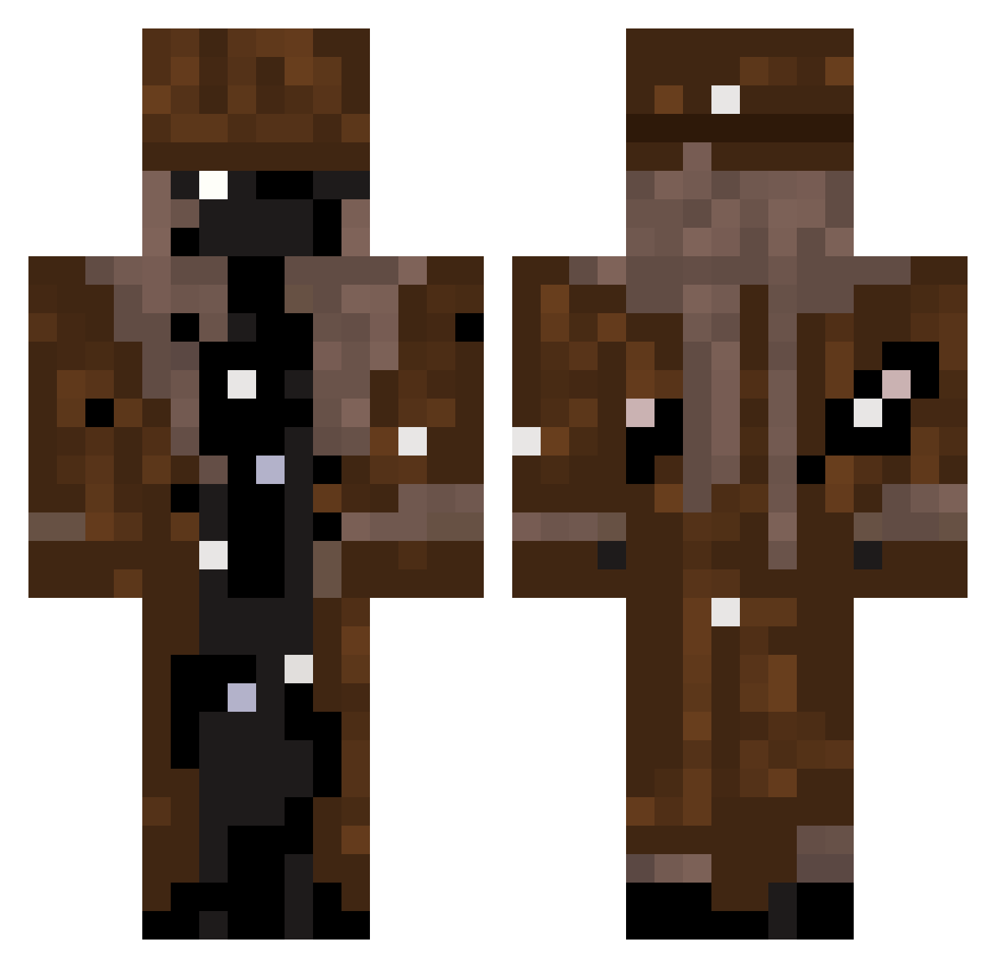 Thread_Lord Minecraft skin, front and back view
