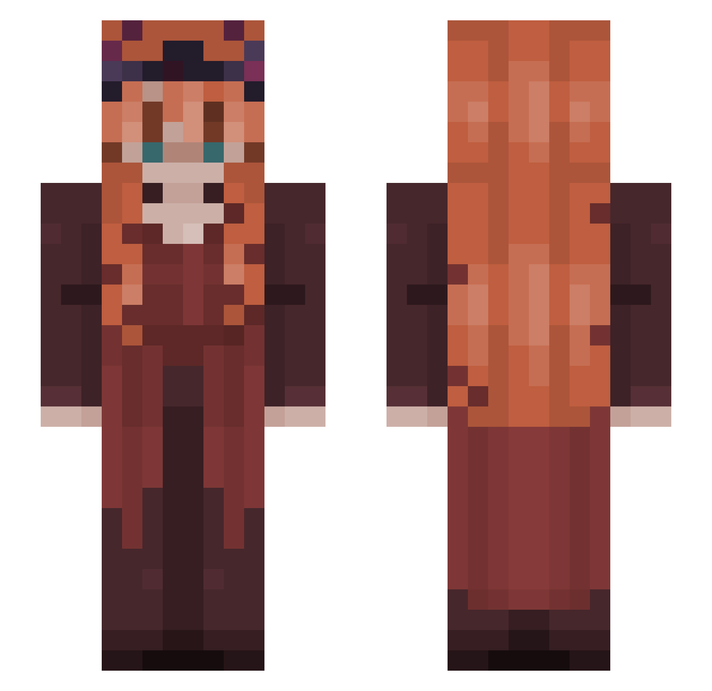 xxPaataaxx Minecraft skin, front and back view