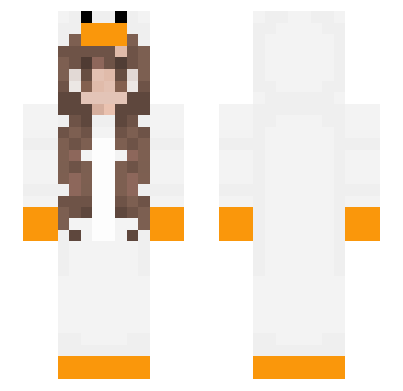 strawskiss Minecraft skin, front and back view