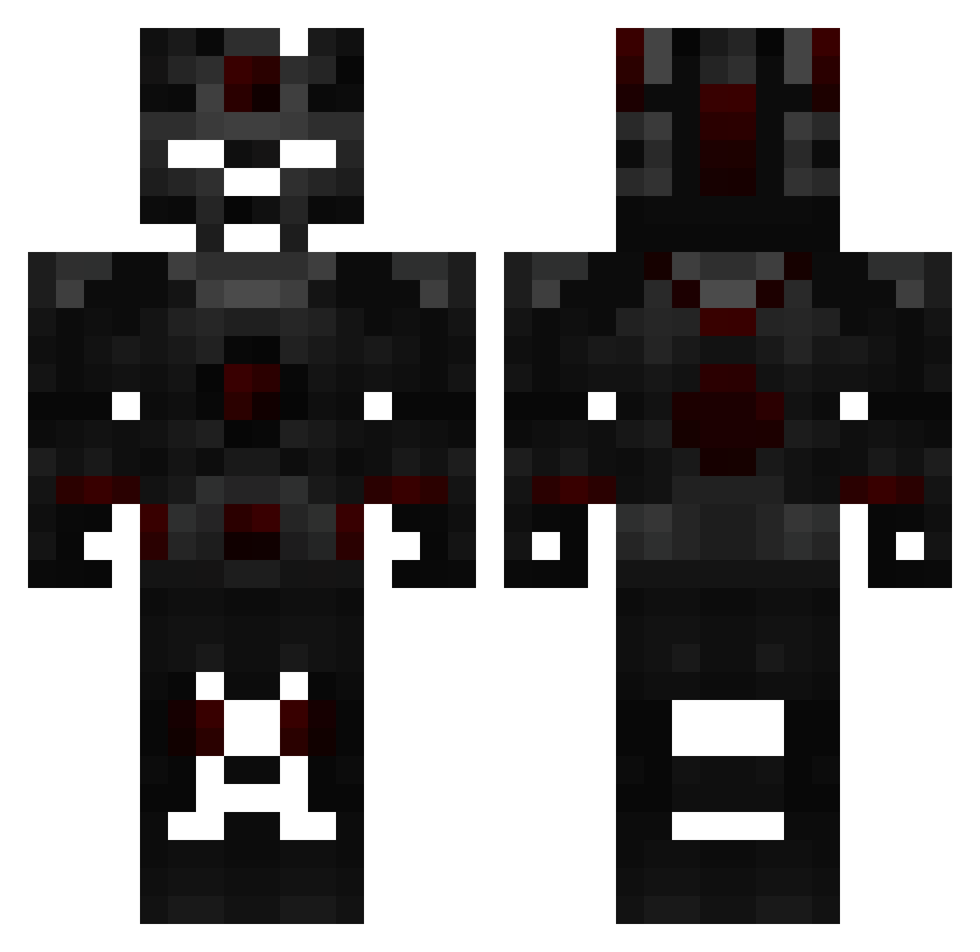 SaYFAlpha Minecraft skin, front and back view