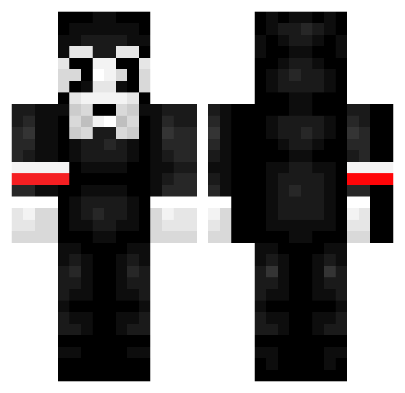 Mini_Bendy Minecraft skin, front and back view