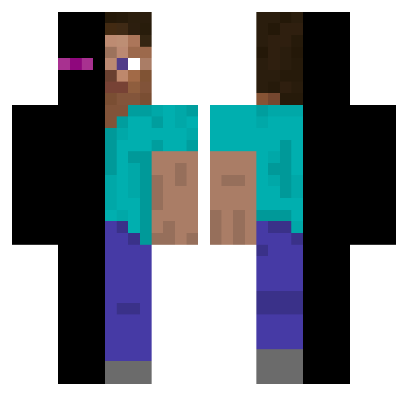 WILLtheWIZARD_w Minecraft skin, front and back view