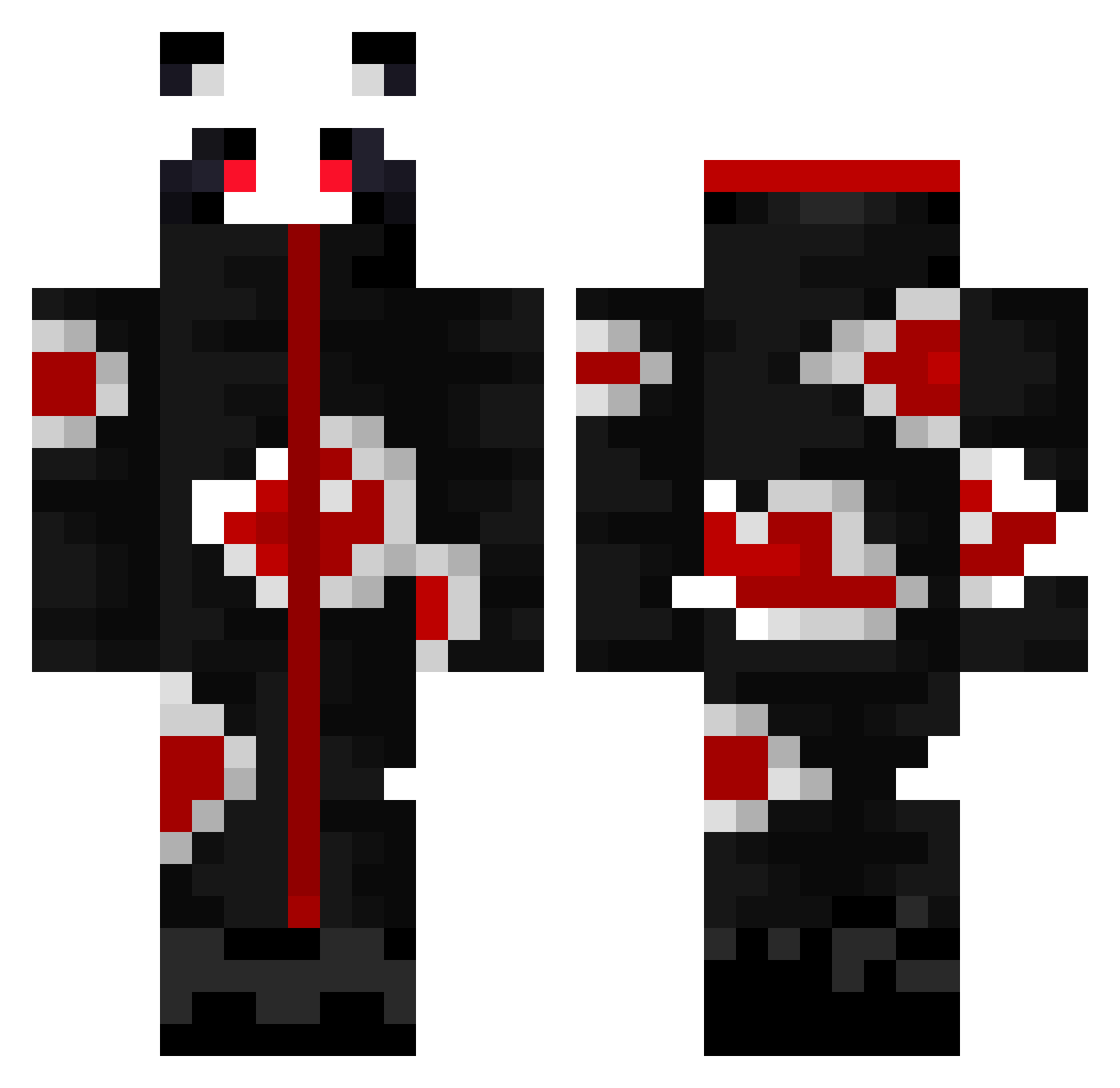 Baanue Minecraft skin, front and back view