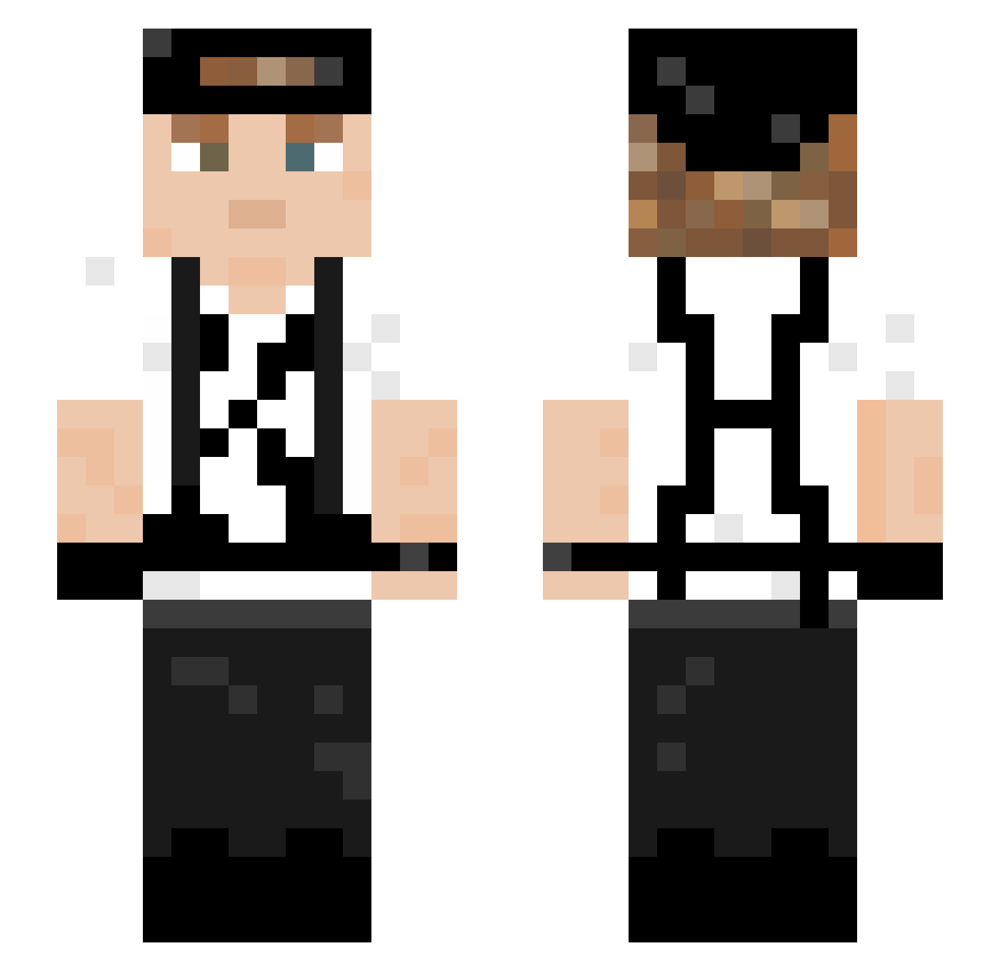 realhoodni Minecraft skin, front and back view