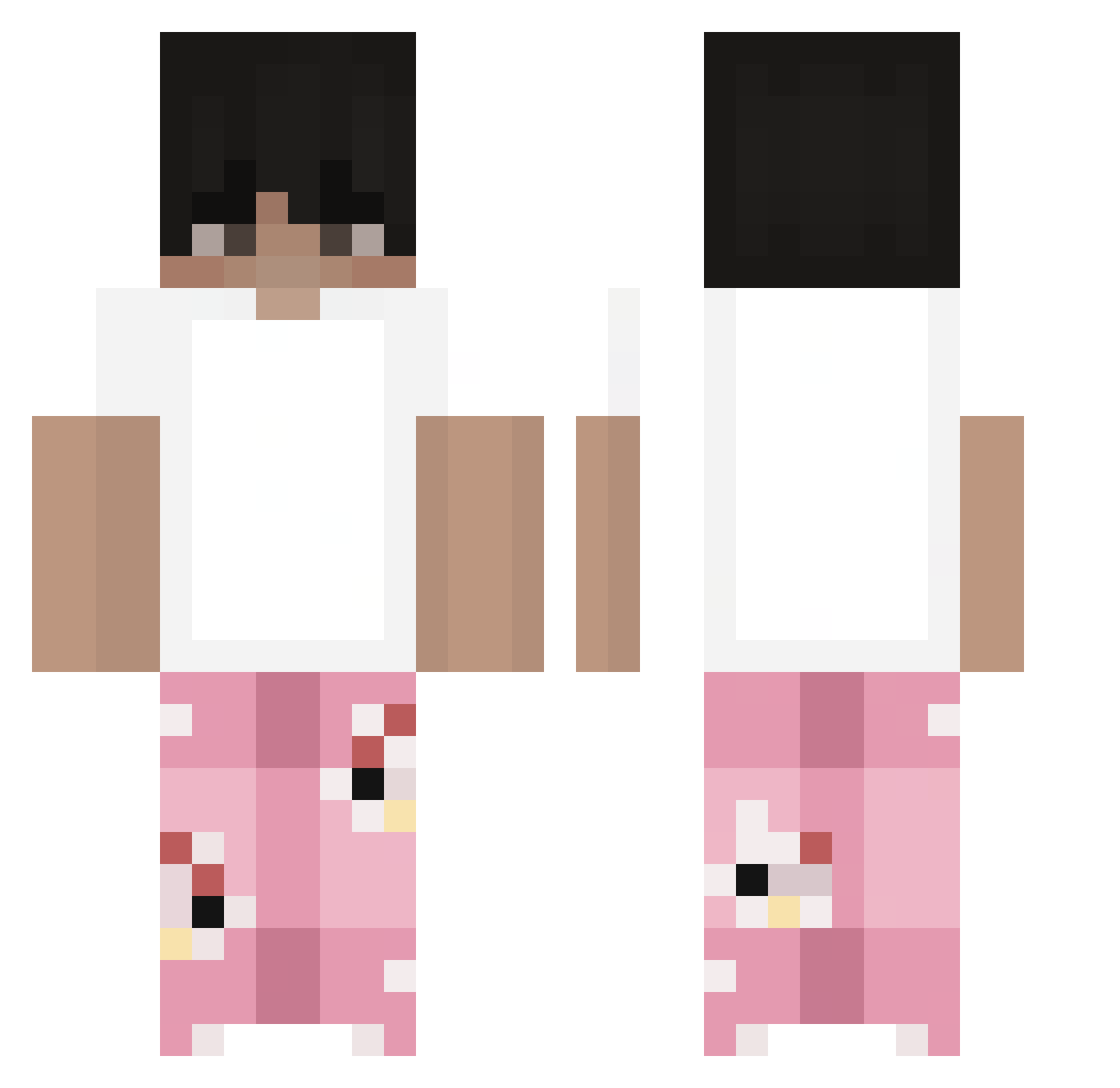 SWYIU Minecraft skin, front and back view