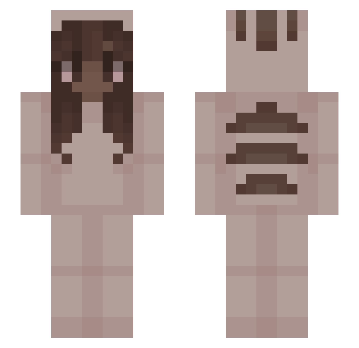 Dawajdzemiks Minecraft skin, front and back view