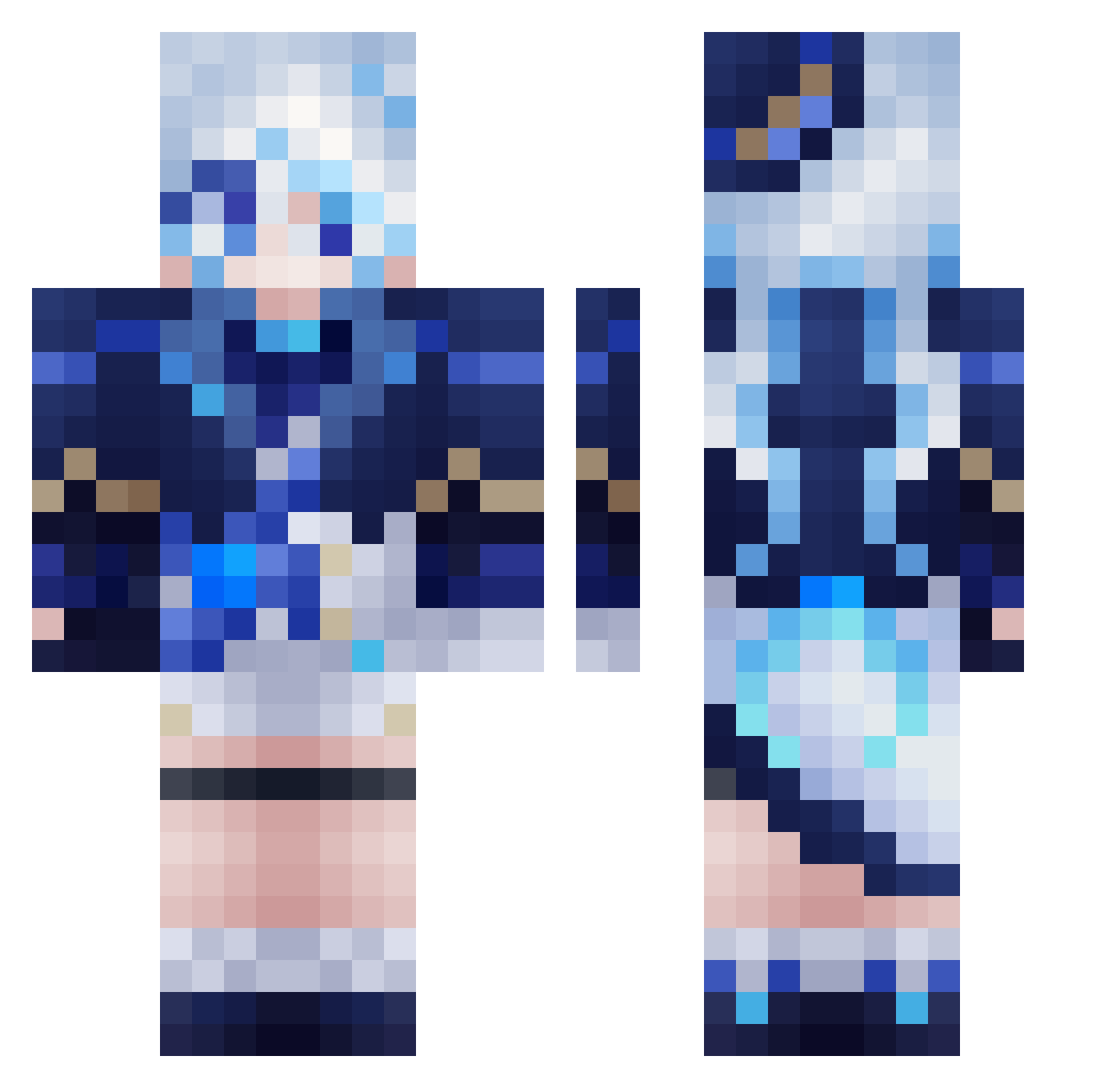 TheNose1379 Minecraft skin, front and back view