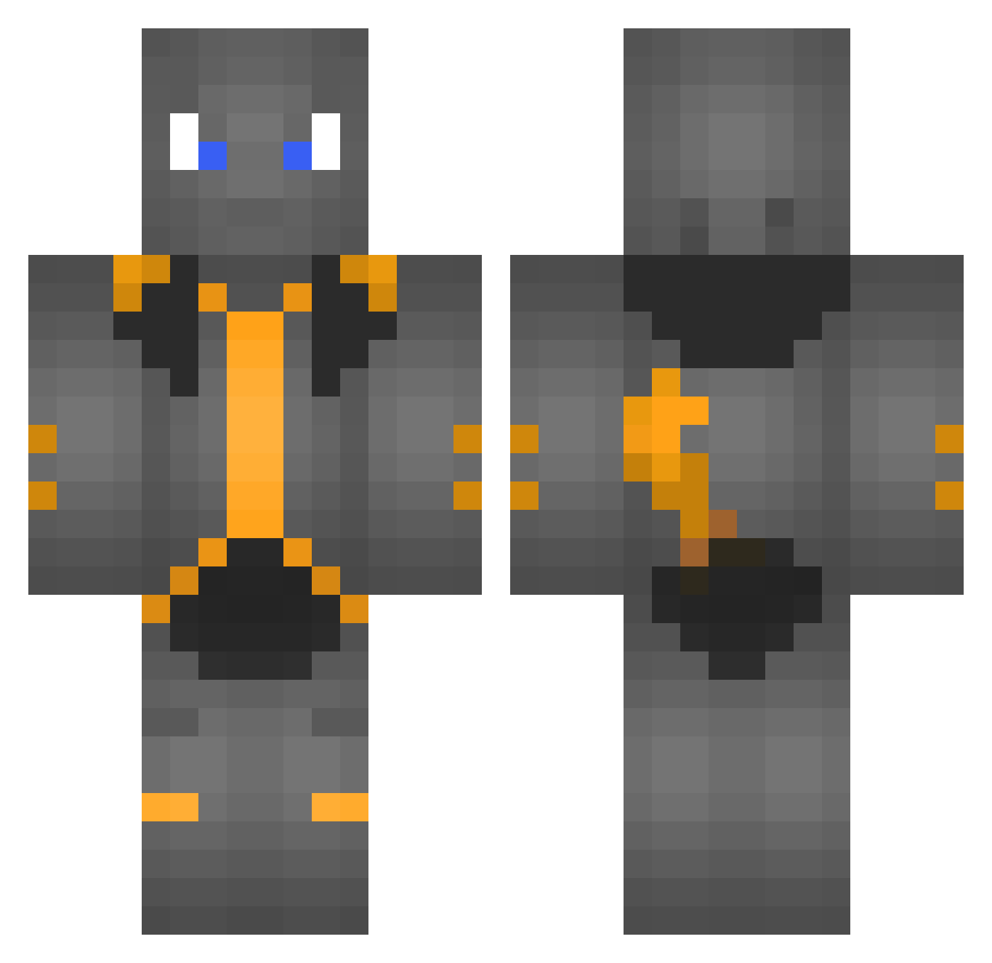 CA_REX45 Minecraft skin, front and back view