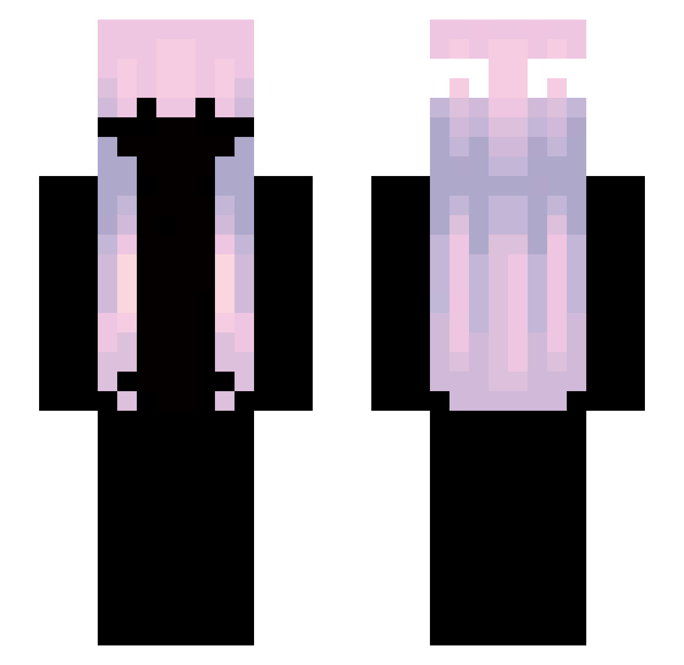 Plofkrakerr Minecraft skin, front and back view