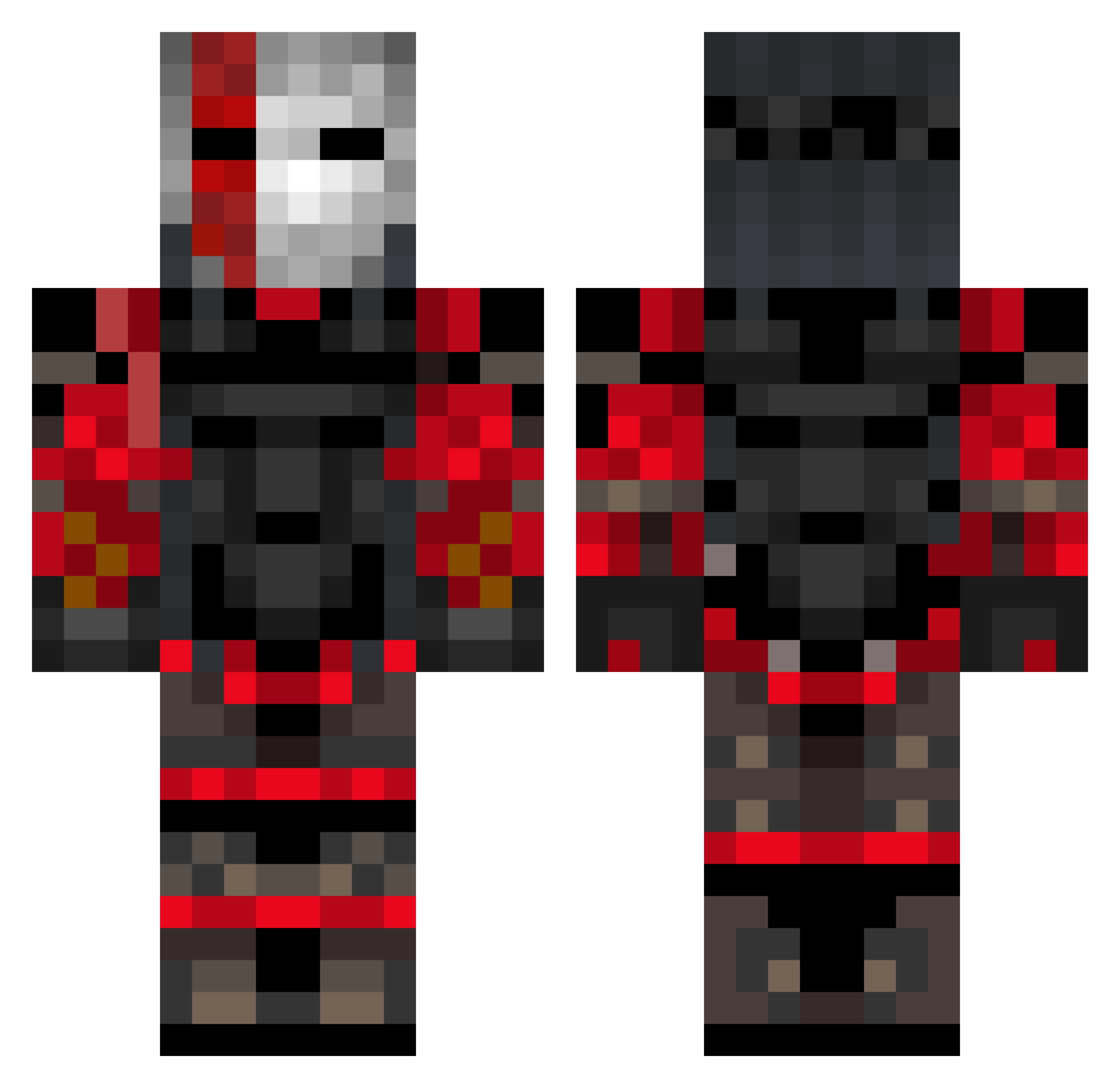 Teheran_Bongorio Minecraft skin, front and back view