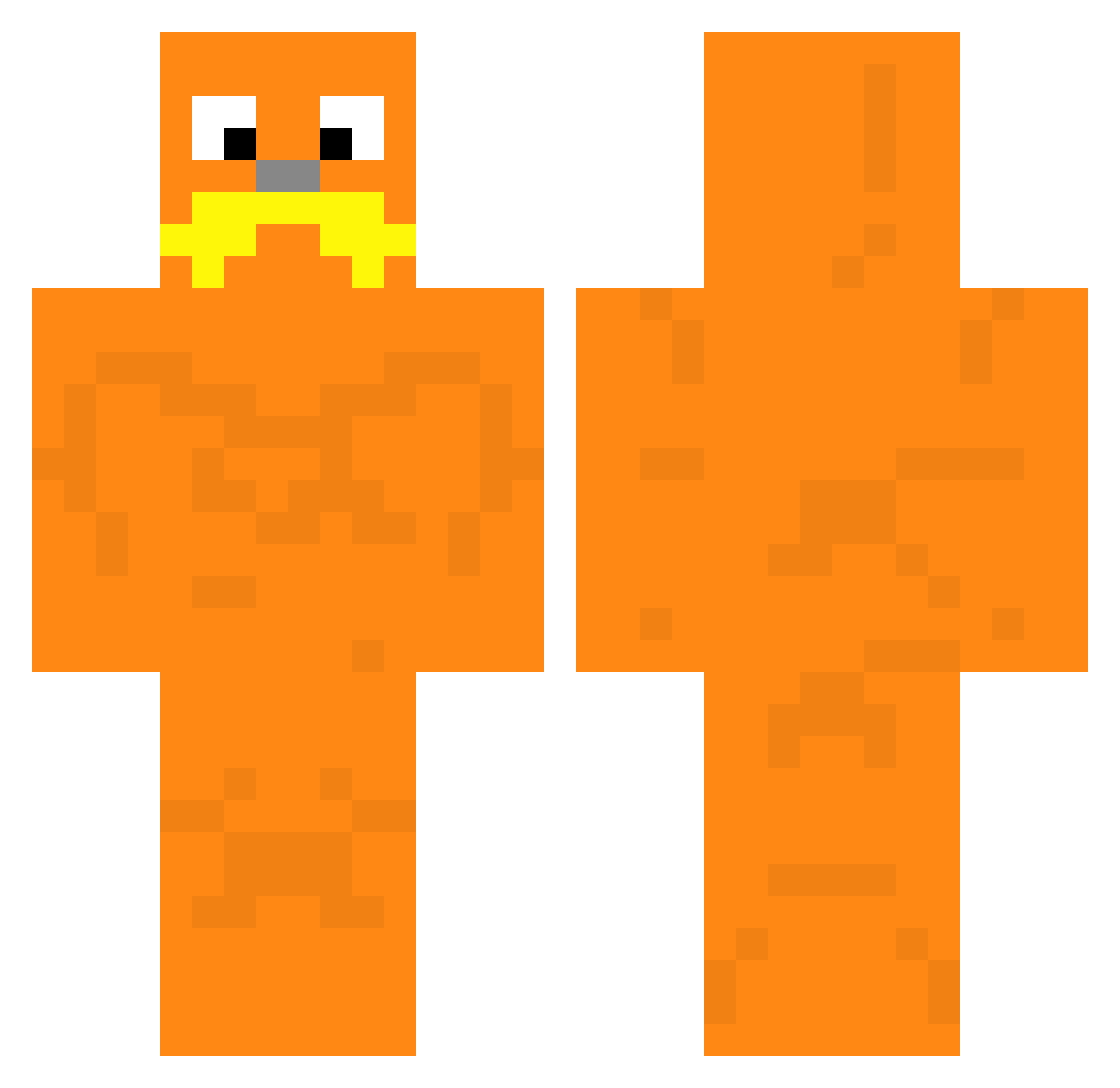 Colbymike Minecraft skin, front and back view
