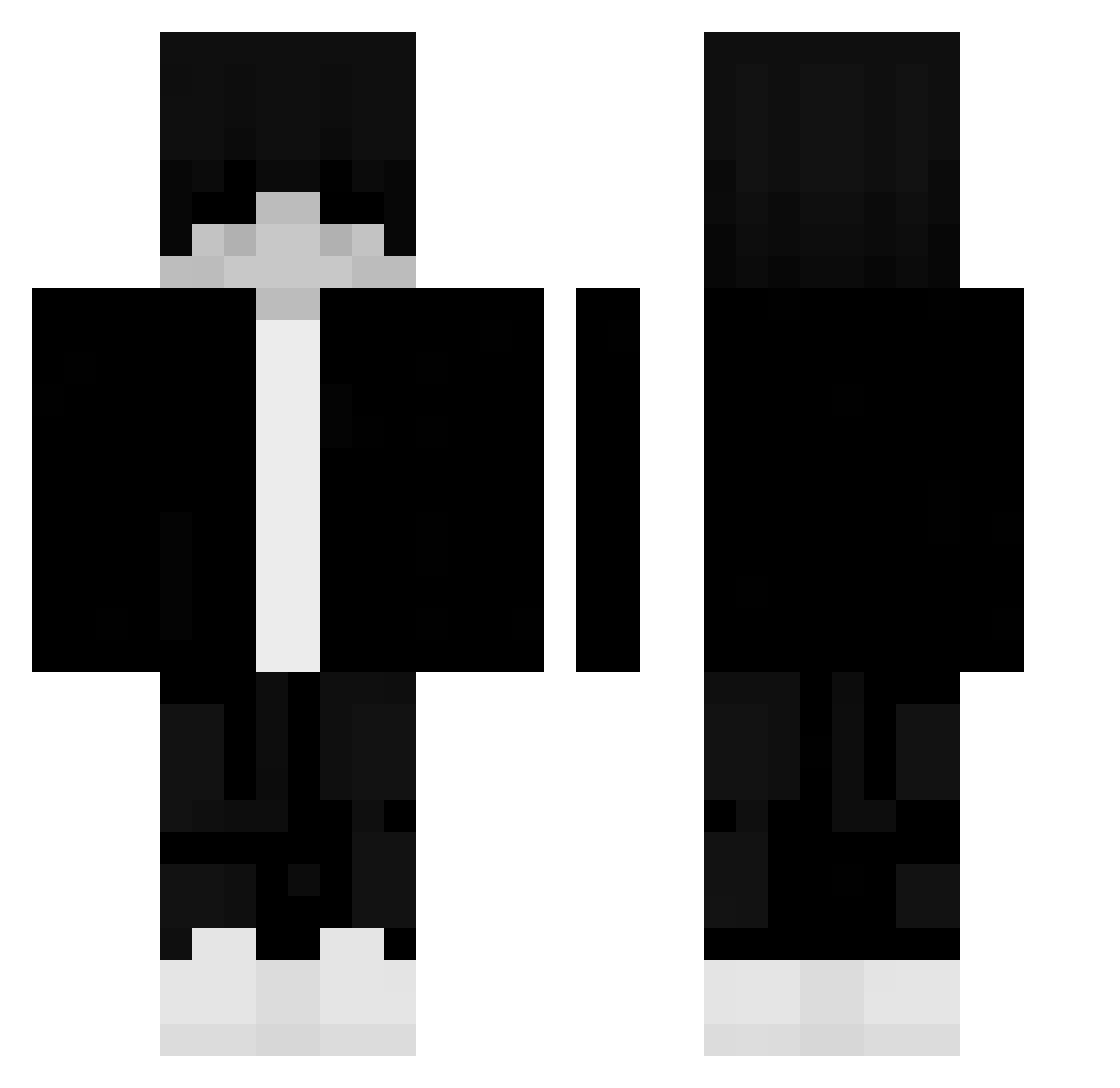 RiserGaming52 Minecraft skin, front and back view