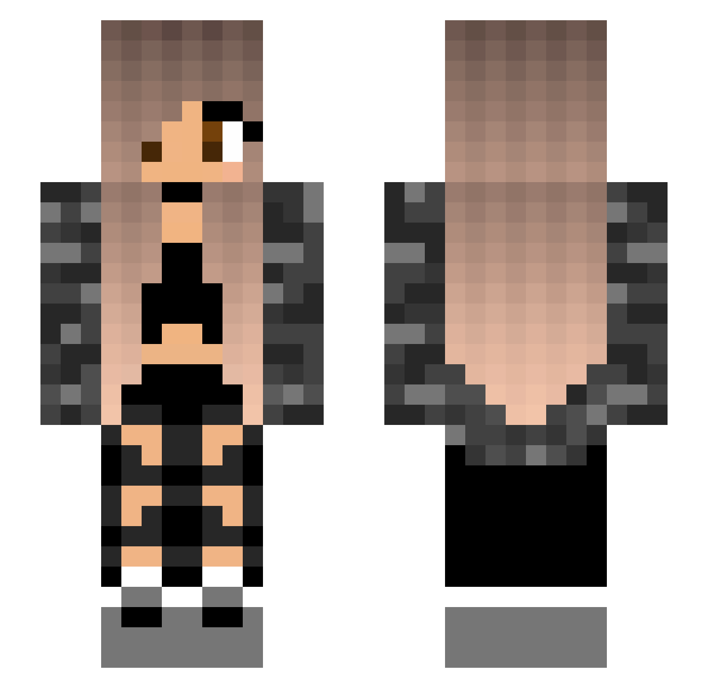 Quokkalein Minecraft skin, front and back view