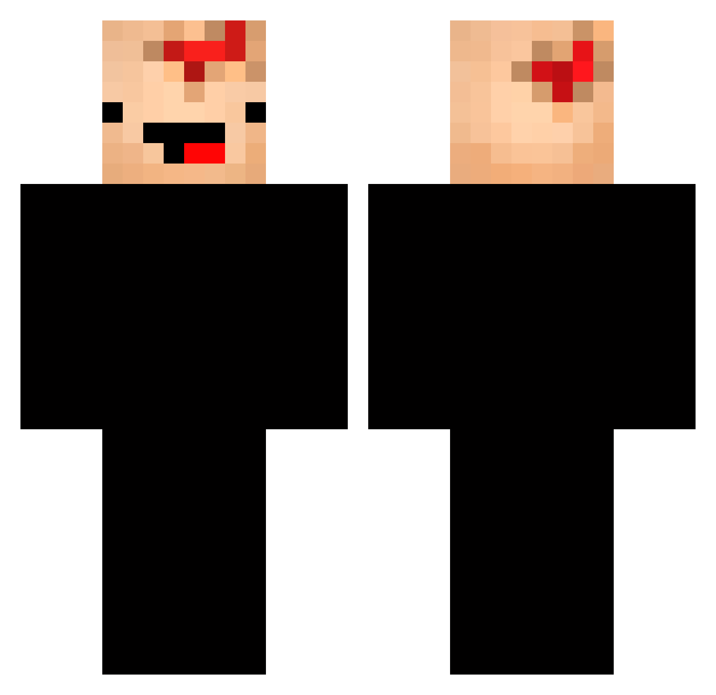 Serionxp Minecraft skin, front and back view