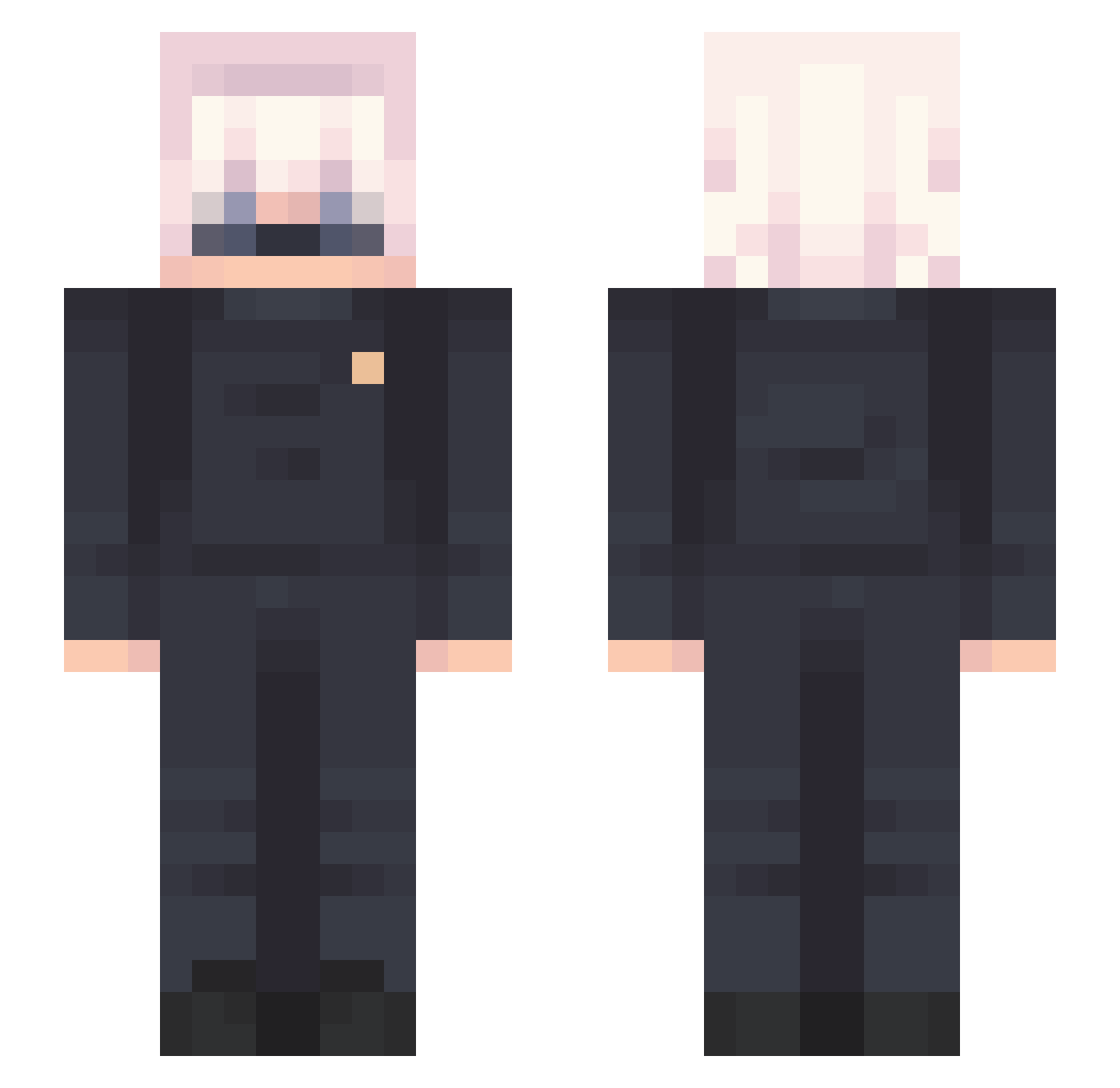 rivermonkey1978 Minecraft skin, front and back view