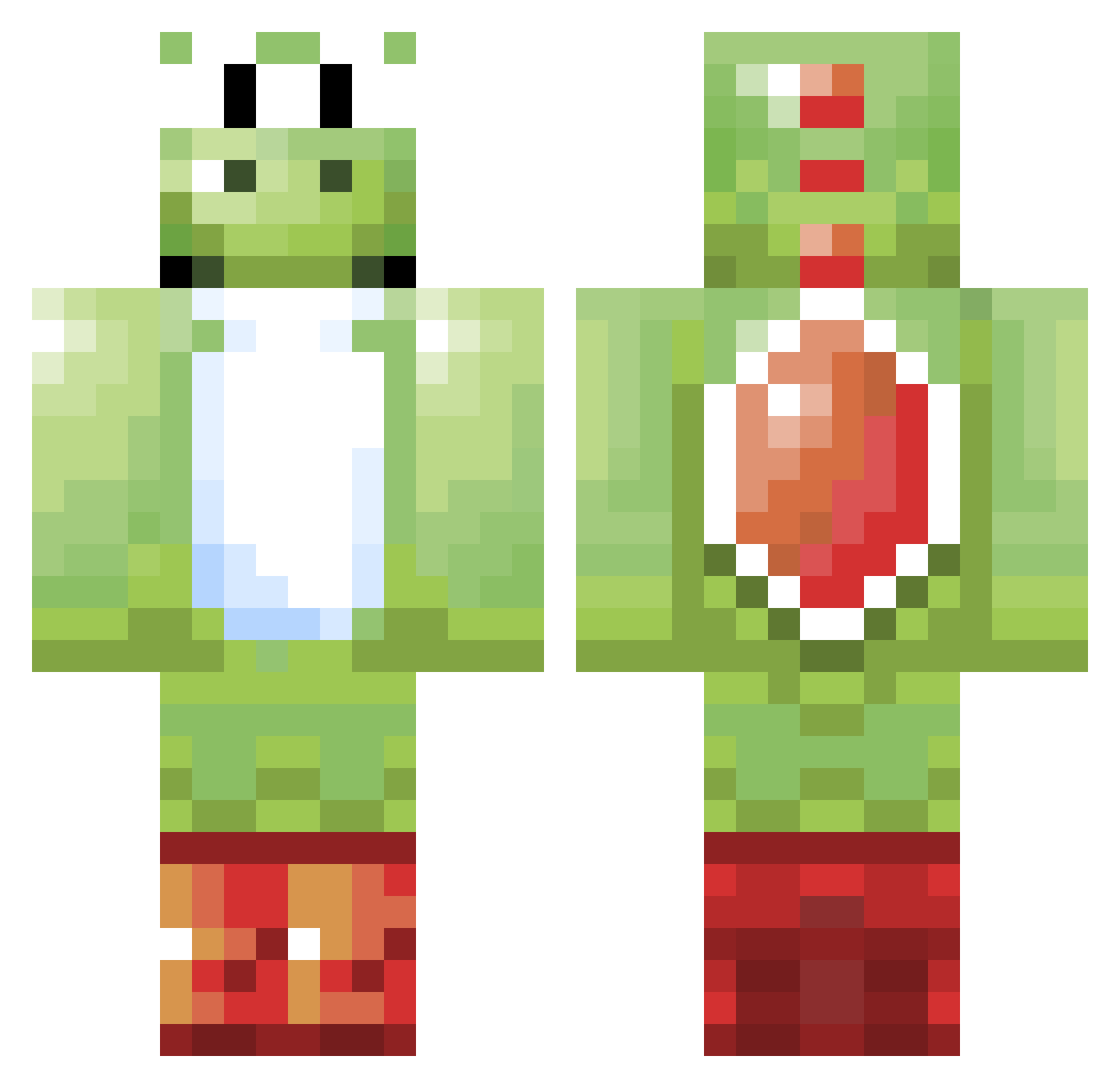 Sandian_HS Minecraft skin, front and back view