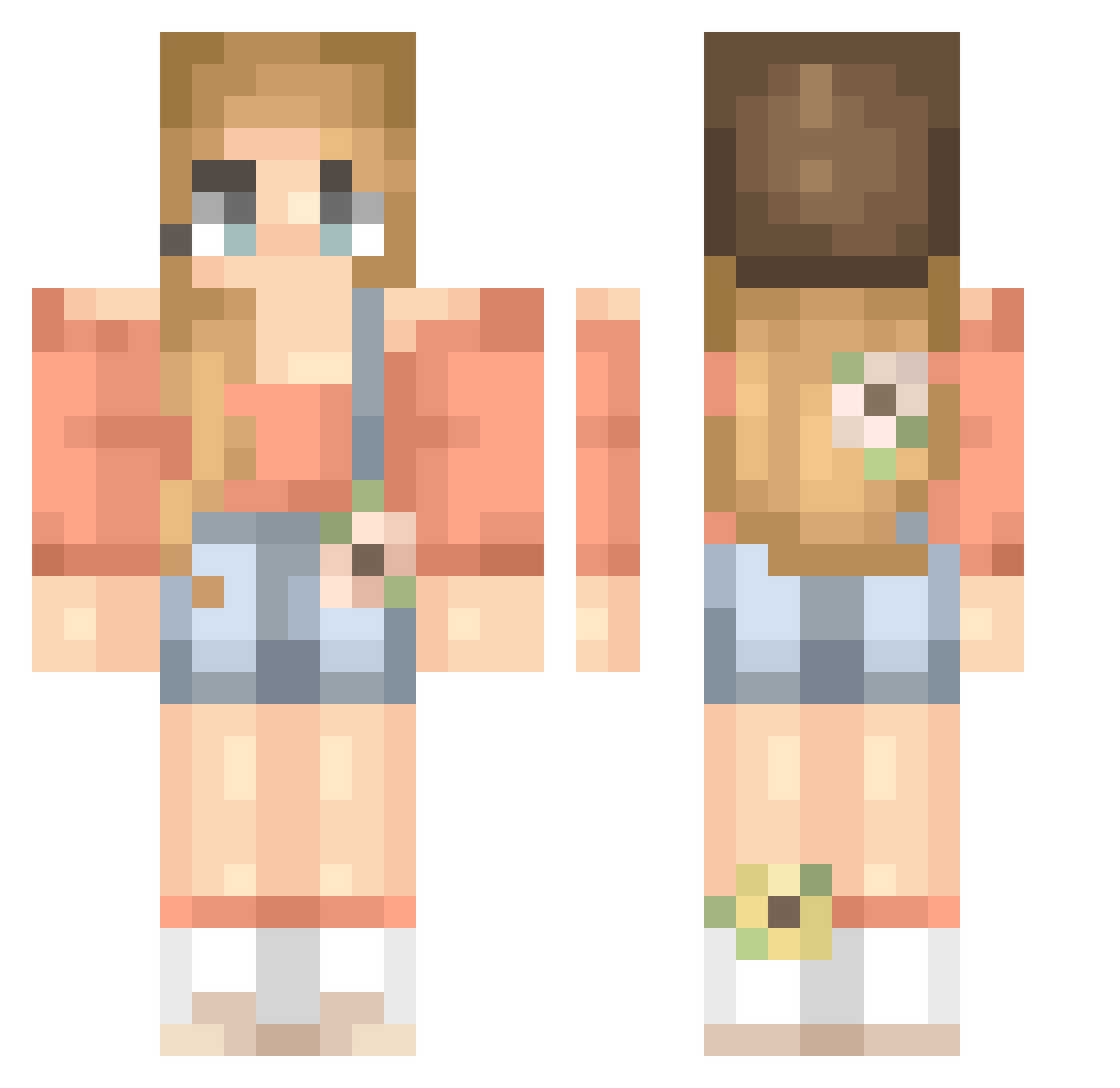 Solarwing Minecraft skin, front and back view