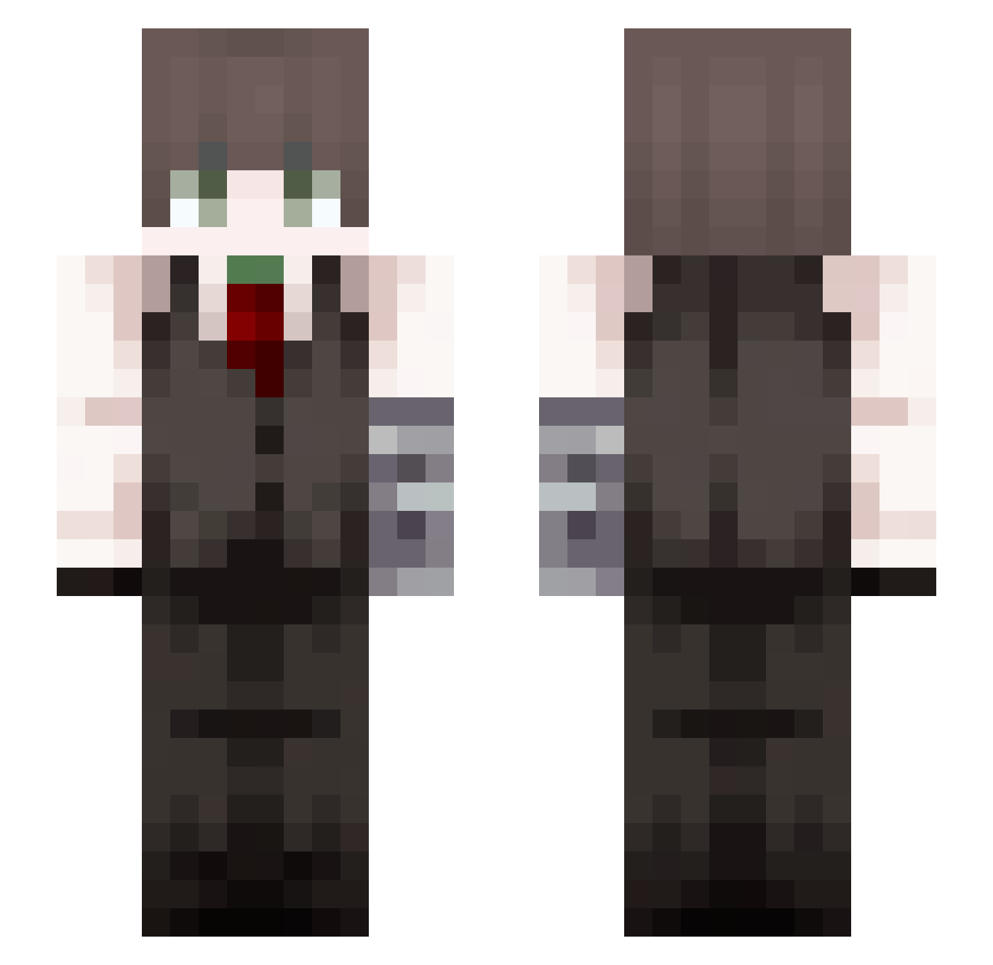 Naqathaa Minecraft skin, front and back view