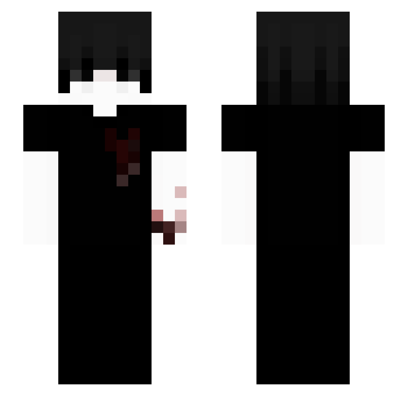 Piteereq Minecraft skin, front and back view