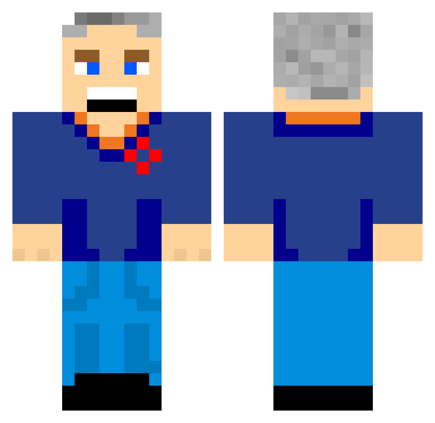 ManuelB_german Minecraft skin, front and back view