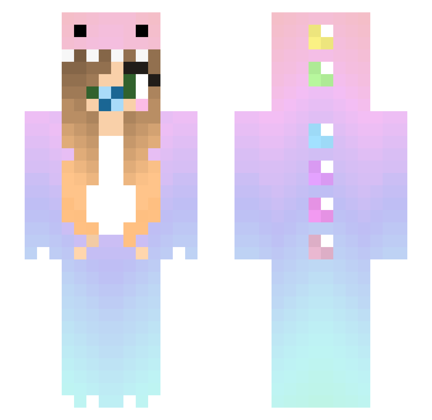 grosser Minecraft skin, front and back view