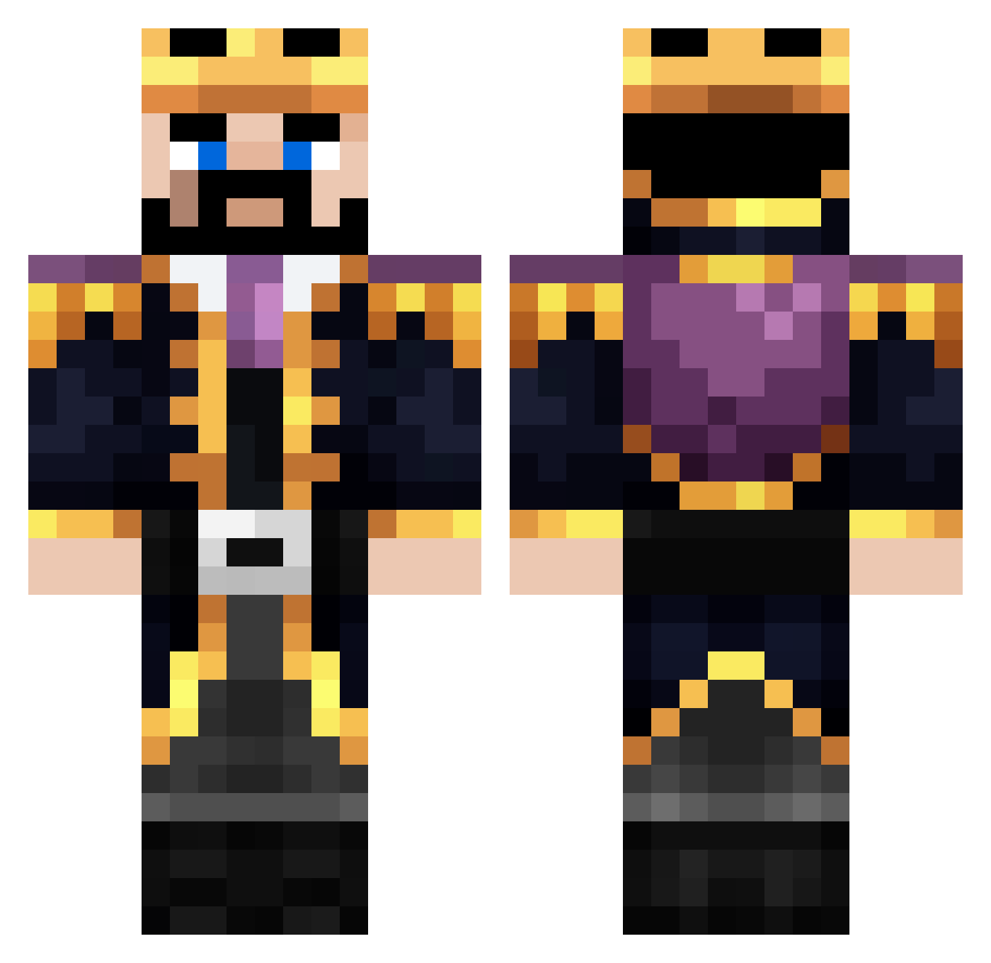 Thyrilion Minecraft skin, front and back view