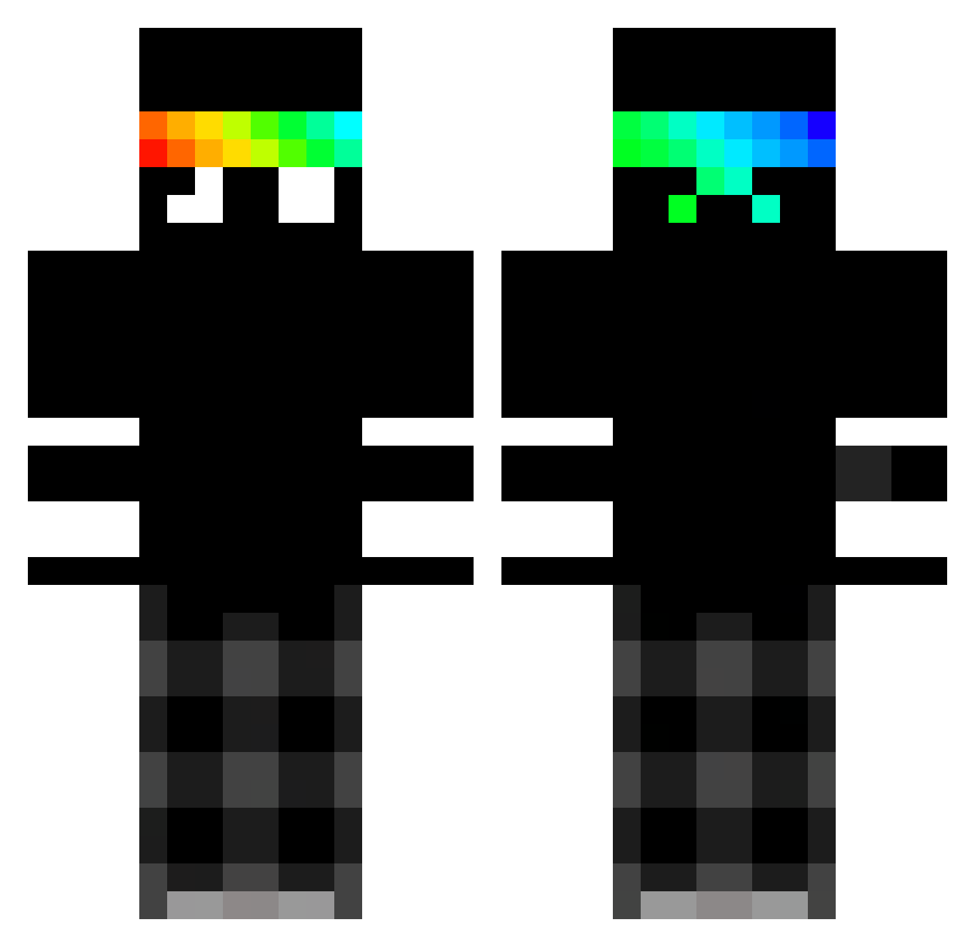 Lanceloo Minecraft skin, front and back view