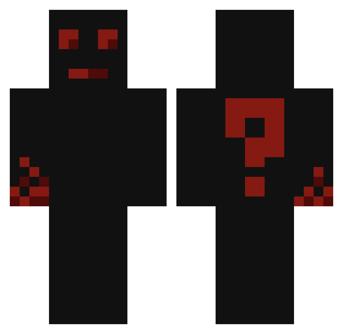 1fan2mc Minecraft skin, front and back view