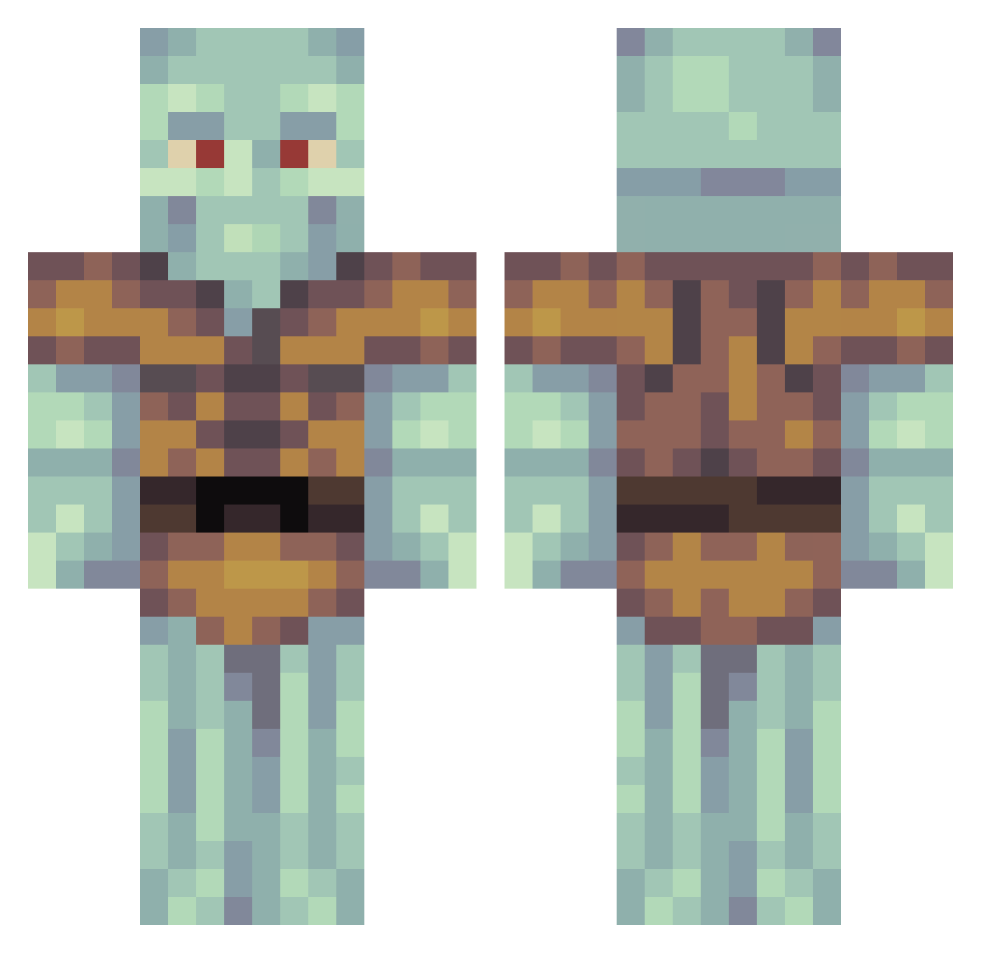 Mr_Olala Minecraft skin, front and back view