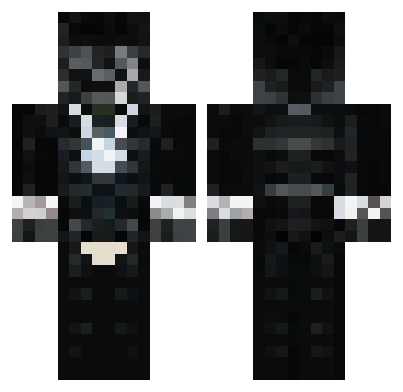Soulsagate Minecraft skin, front and back view