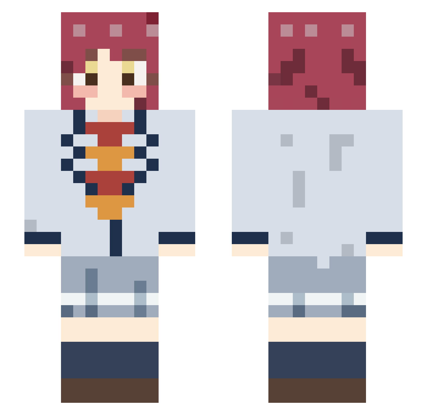 siteao Minecraft skin, front and back view