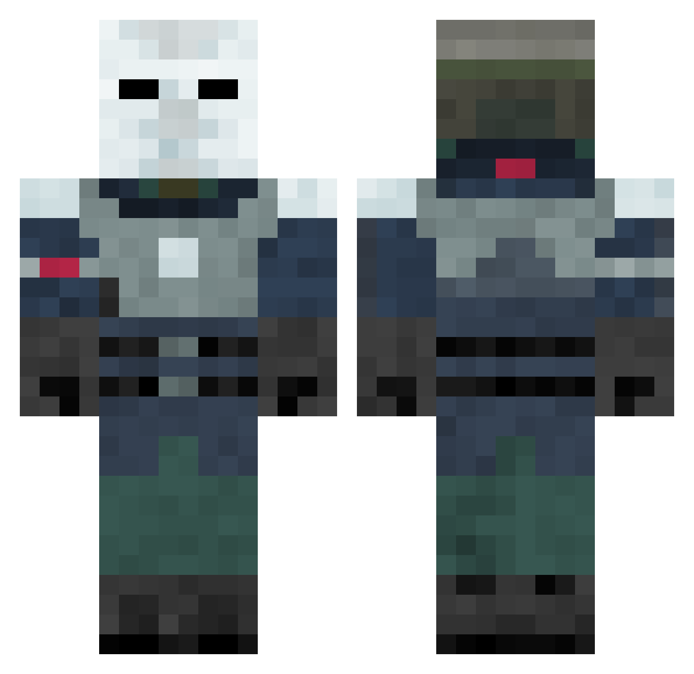 Jyskyne Minecraft skin, front and back view