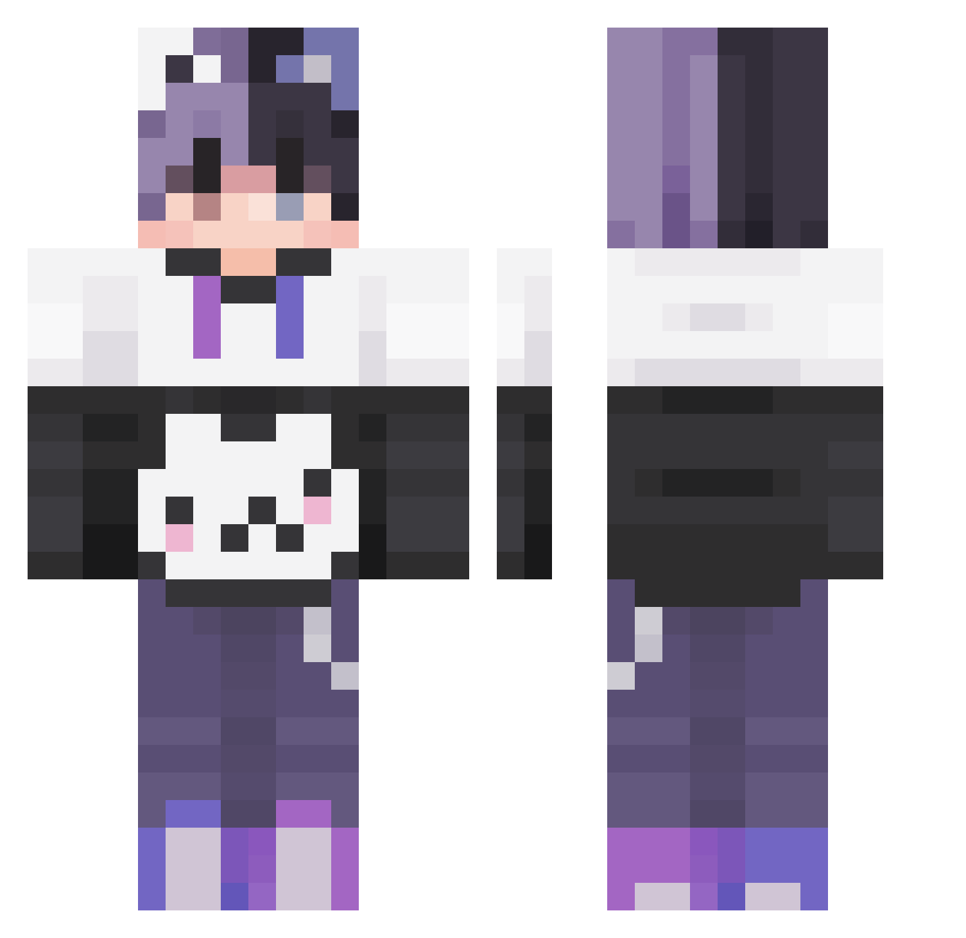 Xikee_ Minecraft skin, front and back view