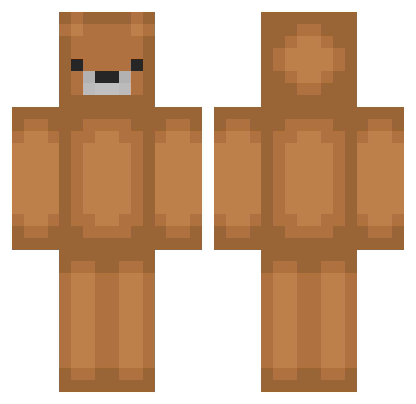 Plenish Minecraft skin, front and back view