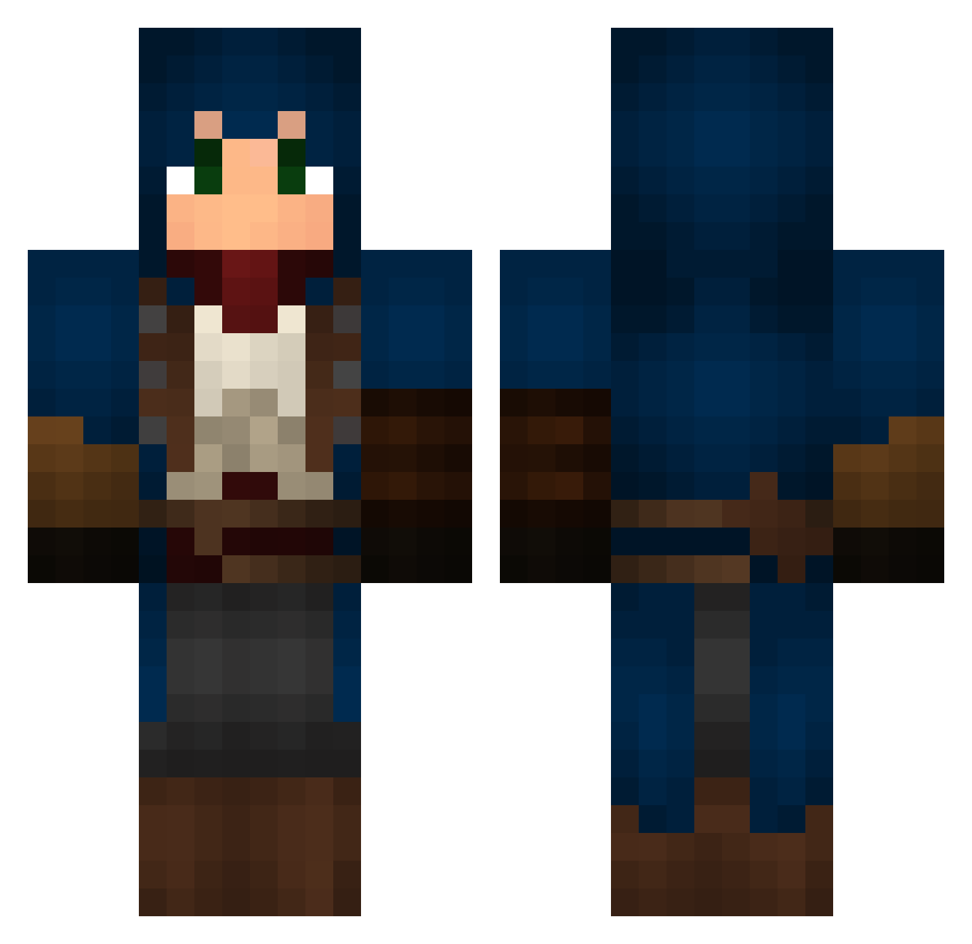 Kakashi__YT Minecraft skin, front and back view