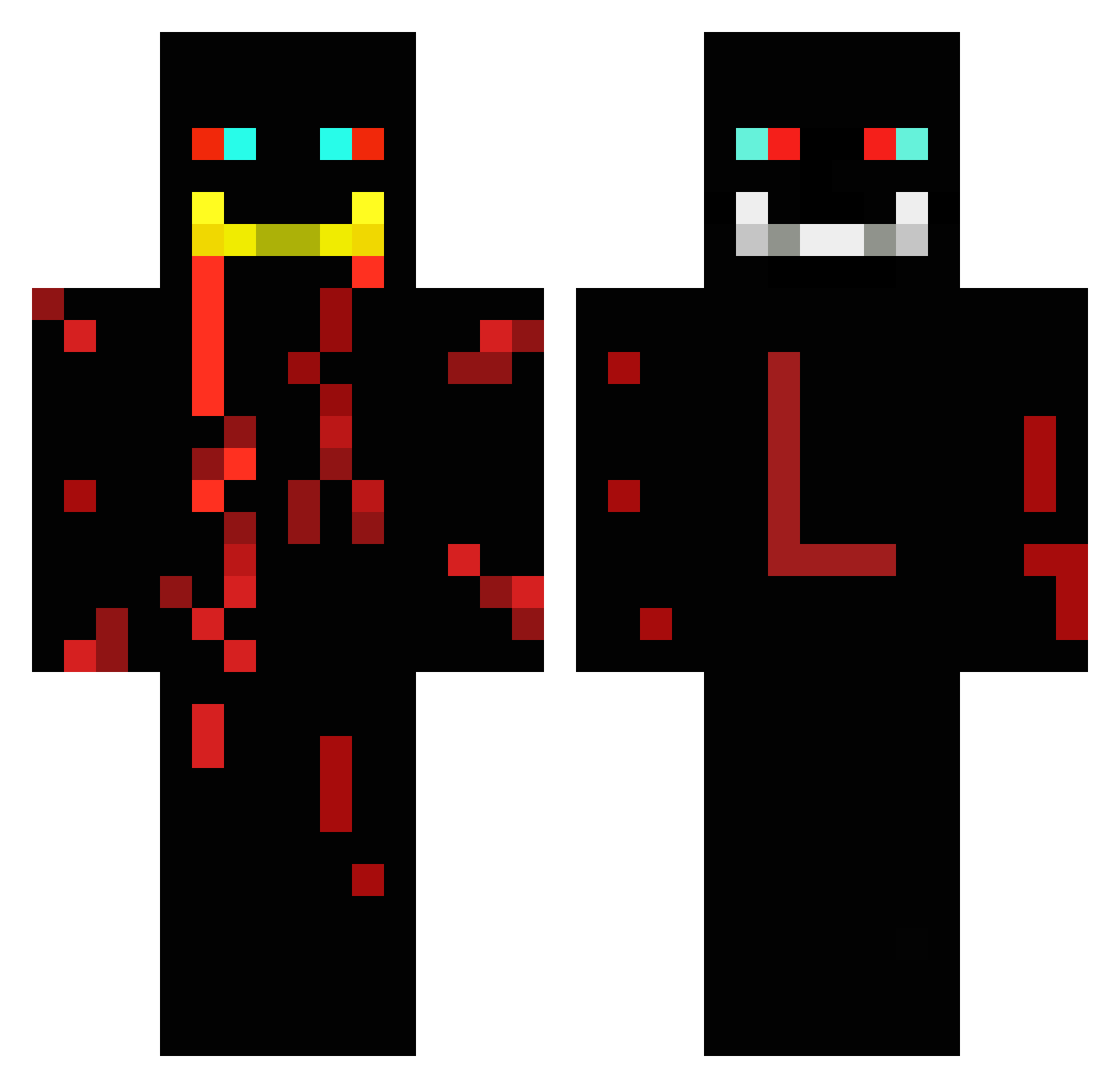 Aaronic_ Minecraft skin, front and back view