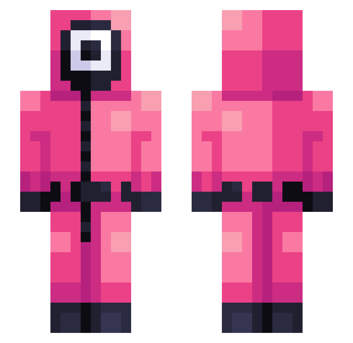 Hoymlypse Minecraft skin, front and back view